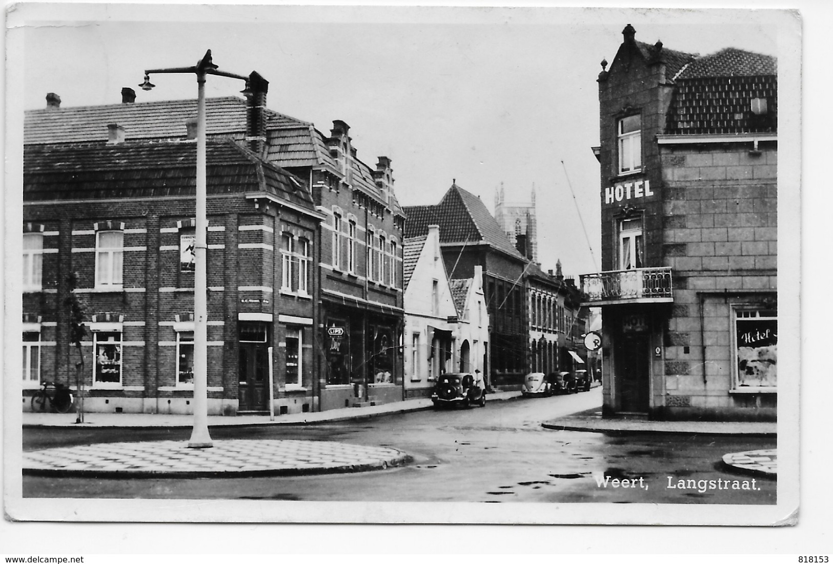 Weert , Langstraat  Fotokaart 1954 - Bornem