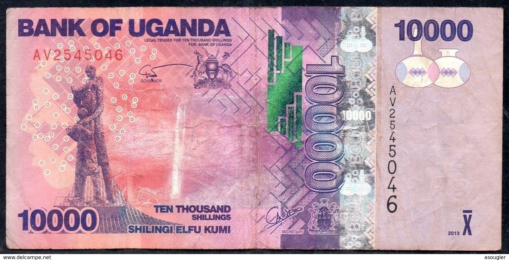 UGANDA 10000 SHILLINGS 2013 F-VF - Ouganda