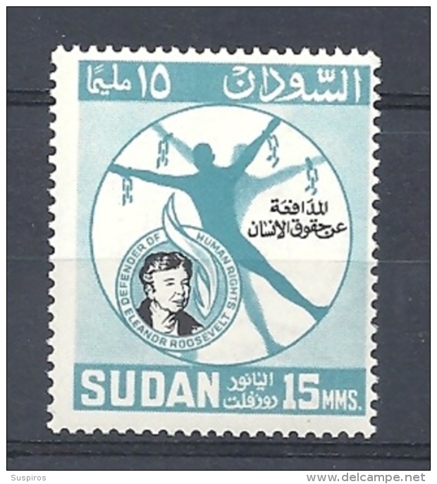 SUDAN   1964 Eleanor Roosevelt Commemoration, 1884-1962 HINGED - Soedan (1954-...)