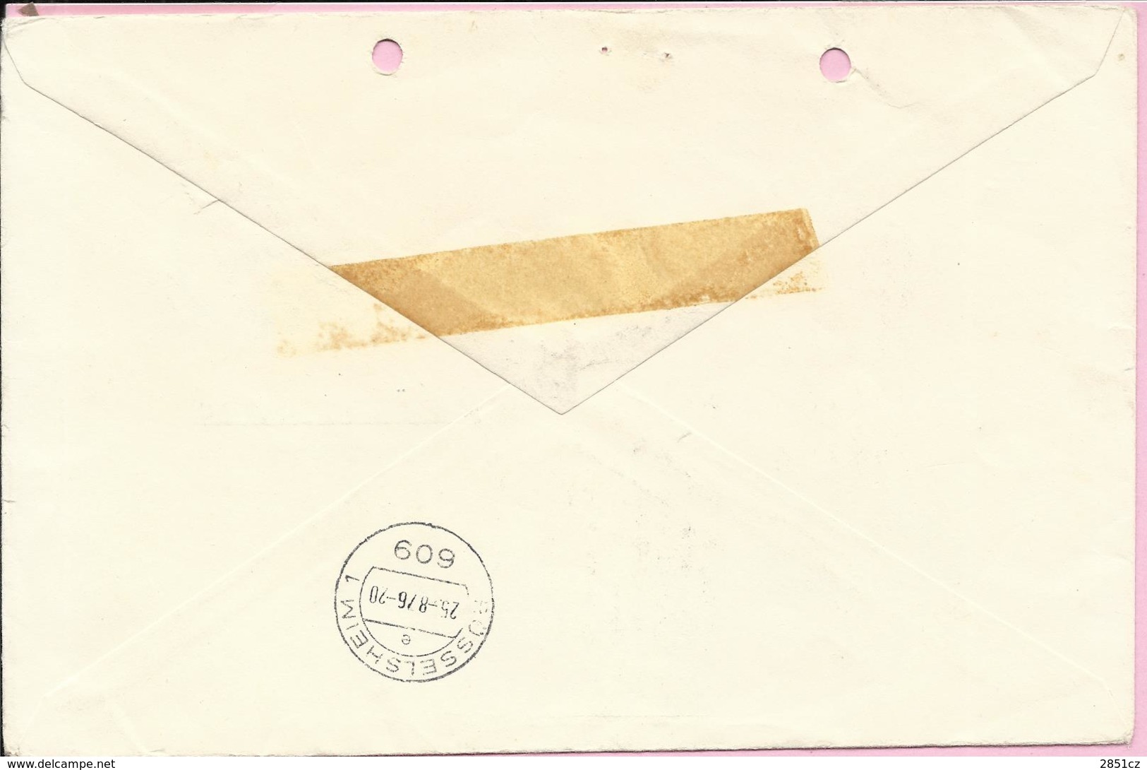 Letter - Kikinda-Russelsheim (Germany), 21.8.1976., Yugoslavia, Air Mail / Registrated, Envelope Iron Foundry - Poste Aérienne