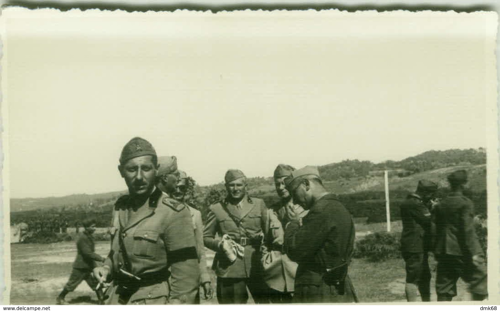 ALBANIA - ITALIAN OCCUPATION - ITALIAN OFFICERS - RPPC POSTCARD 1940s (BG3279) - Other & Unclassified