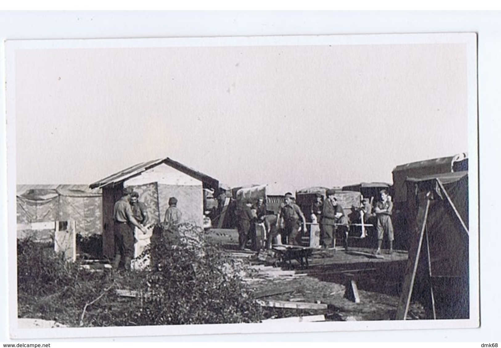 ALBANIA - ITALIAN OCCUPATION - CAMP - RPPC POSTCARD 1940s  (BG3277) - Other & Unclassified