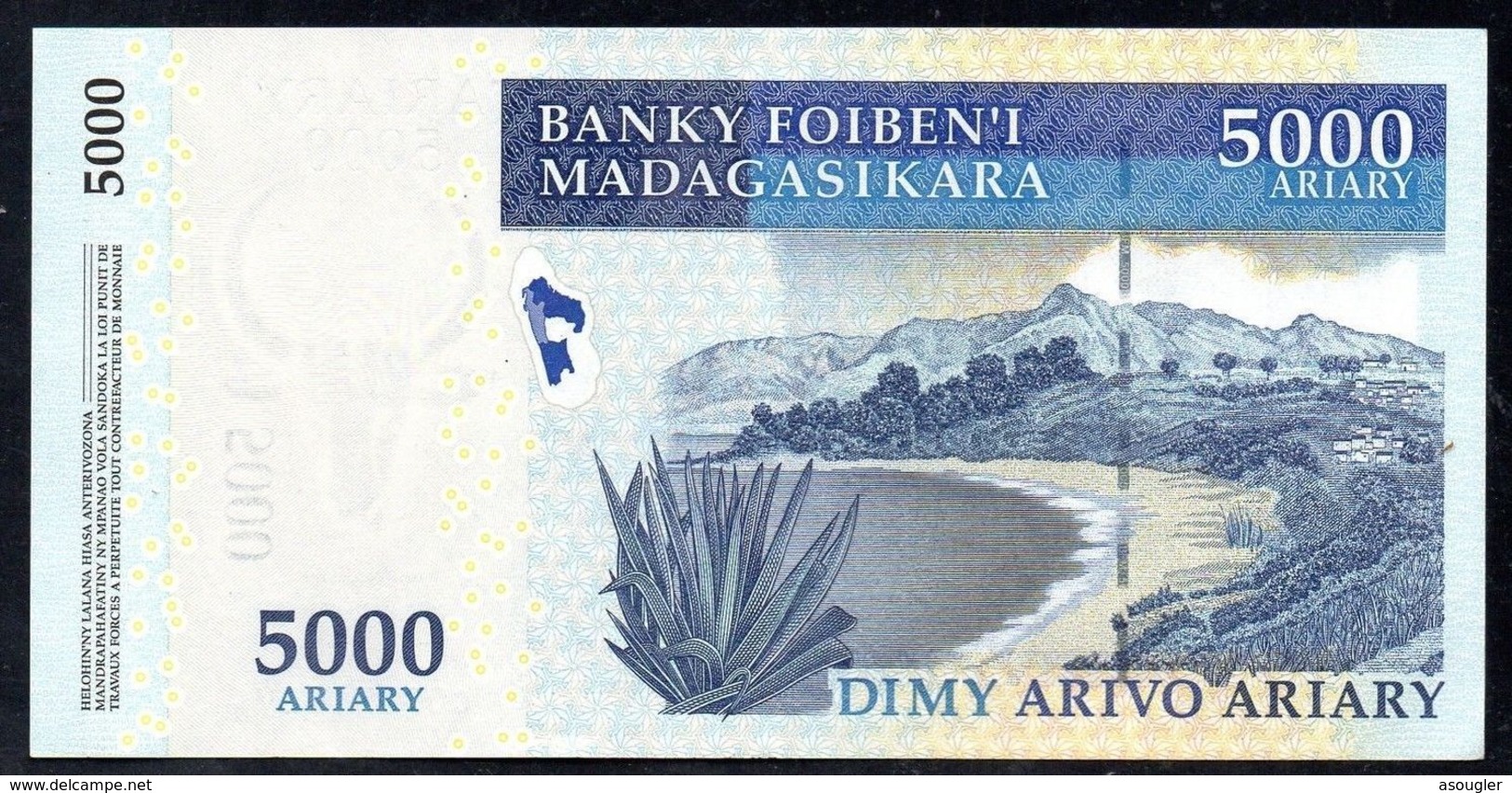 Madagascar 5000 Ariary (2009) P-91b VF-EXF - Madagascar