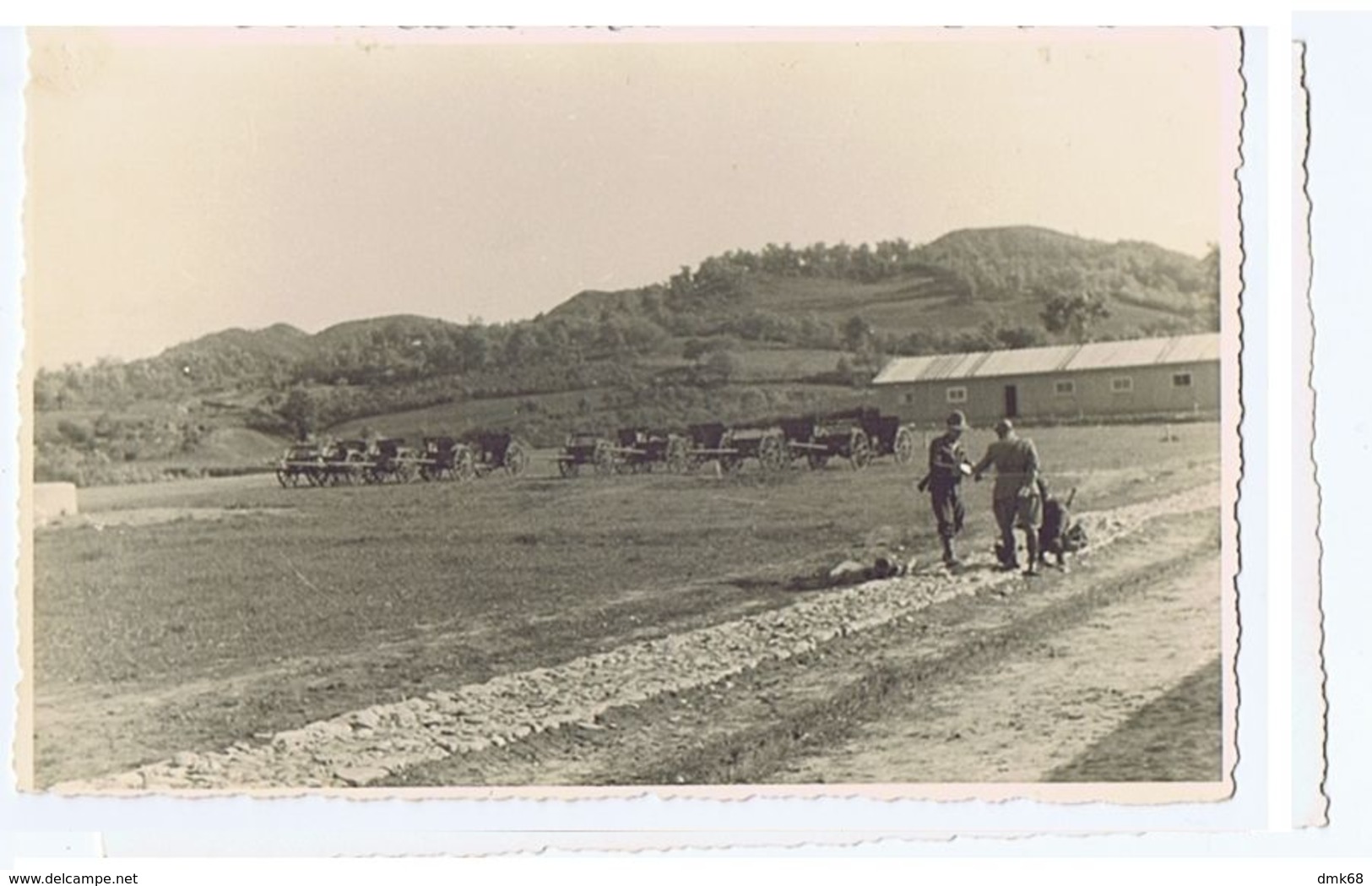 ALBANIA - ITALIAN OCCUPATION - CAMP & CANNONS - RPPC POSTCARD 1940s - (BG3274) - Other & Unclassified
