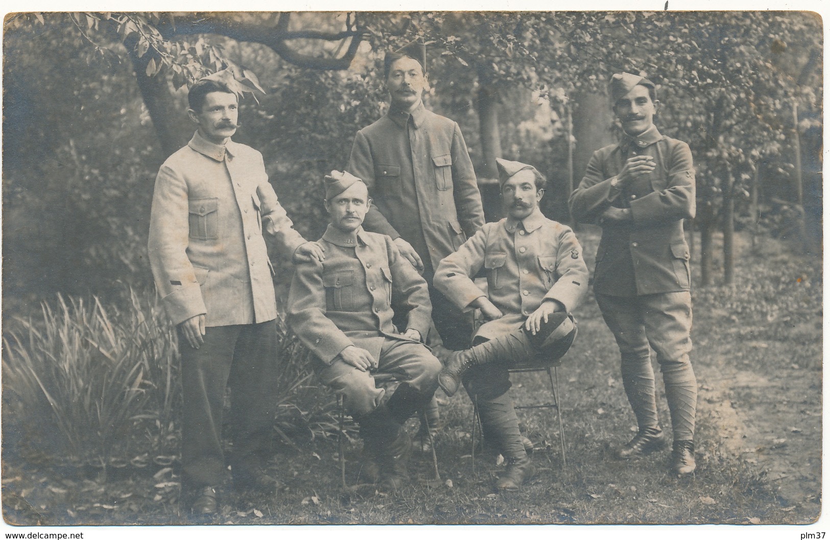 Carte Photo  Militaire 1917 - Prisonniers De Guerre, Allemagne - 2 Scans - Weltkrieg 1914-18