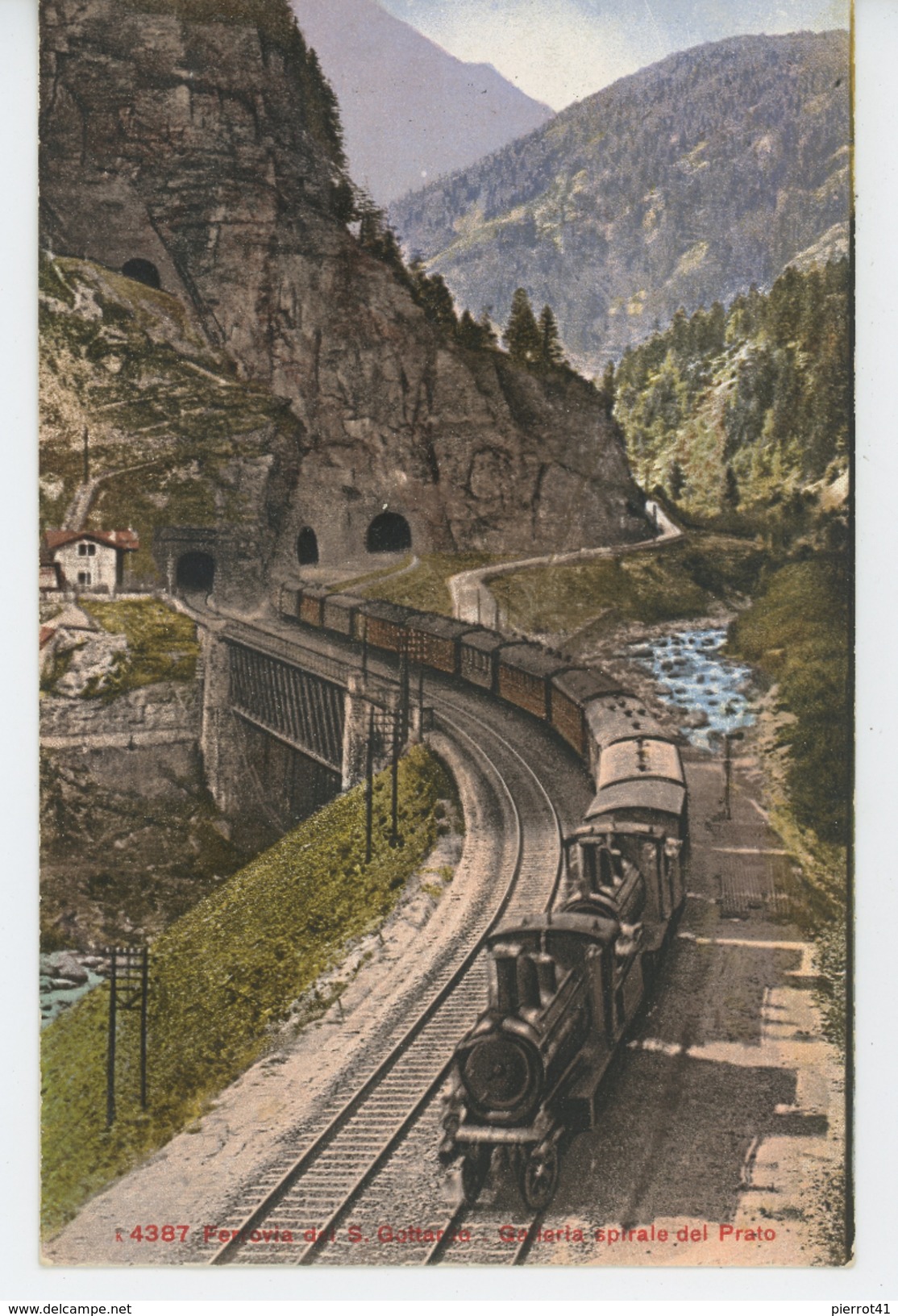 SUISSE - Ferrovia Del S. Gottardo - Galleria Spirale Del Prato (passage Train) - Prato