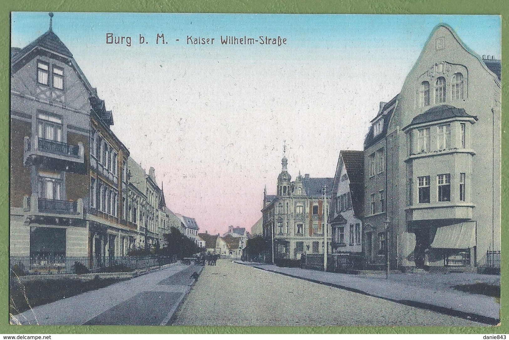 (ma) - CPA Couleur - ALLEMAGNE - BURG B. Magd. -  KAISER WILHELM-STRASSE - Petite Animation - - Burg