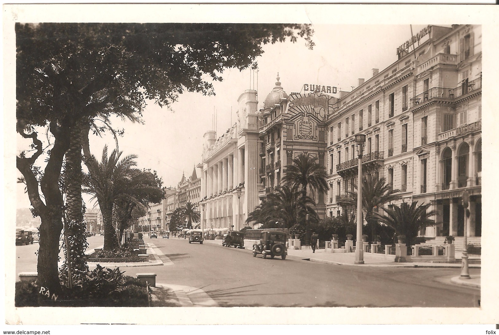 Nice - Palais De La Méditerranée - Carte Photo Glacée - Edit. L. Serandrei, Boulevard Carnot, Nice - Oldtimer - Monumenten, Gebouwen