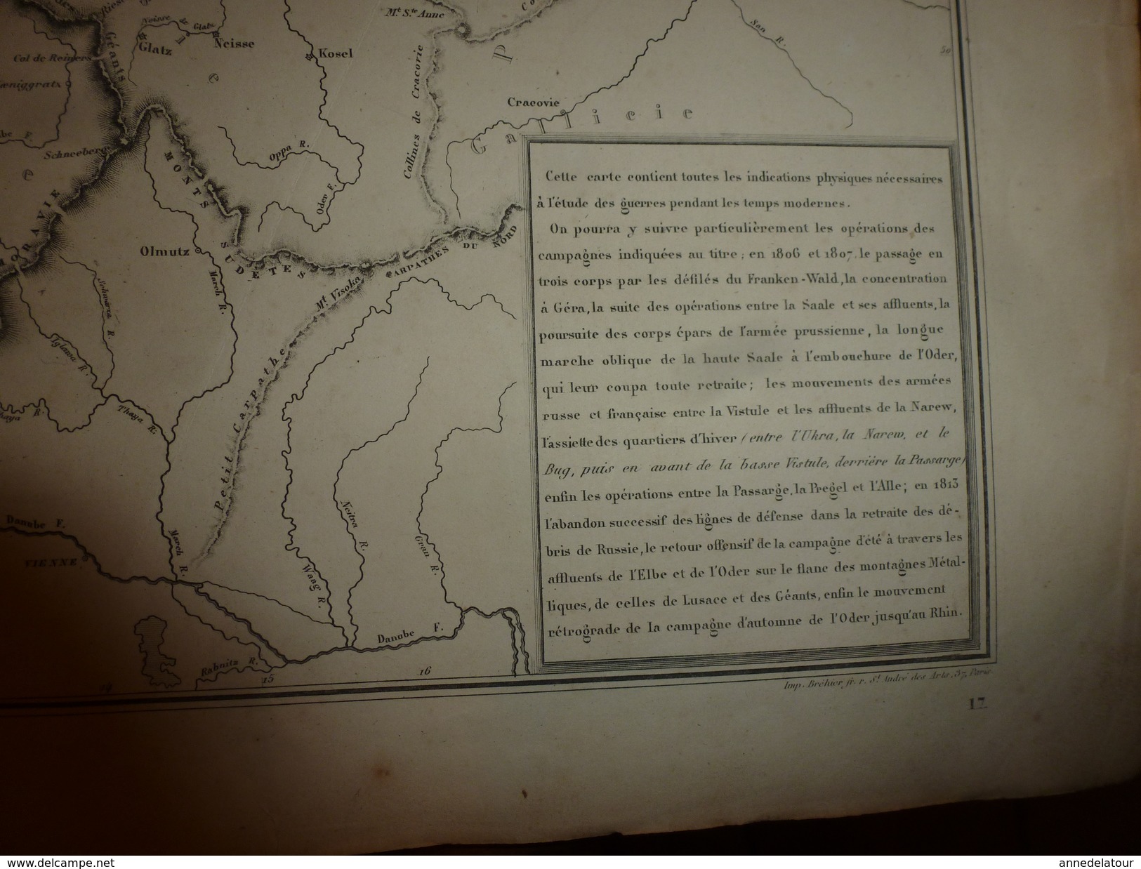 1861 Carte Géographique-Physique ALLEMAGNE-NORD (pour L'étude Des Guerres,défilé Du Franken-Wald ,etc;par Drioux-Leroy - Geographical Maps