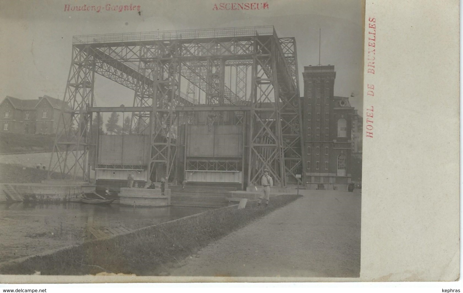 HOUDENG-GOEGNIES : Ascenceur - RARE VARIANTE - Cachet De La Poste 1908 - La Louvière