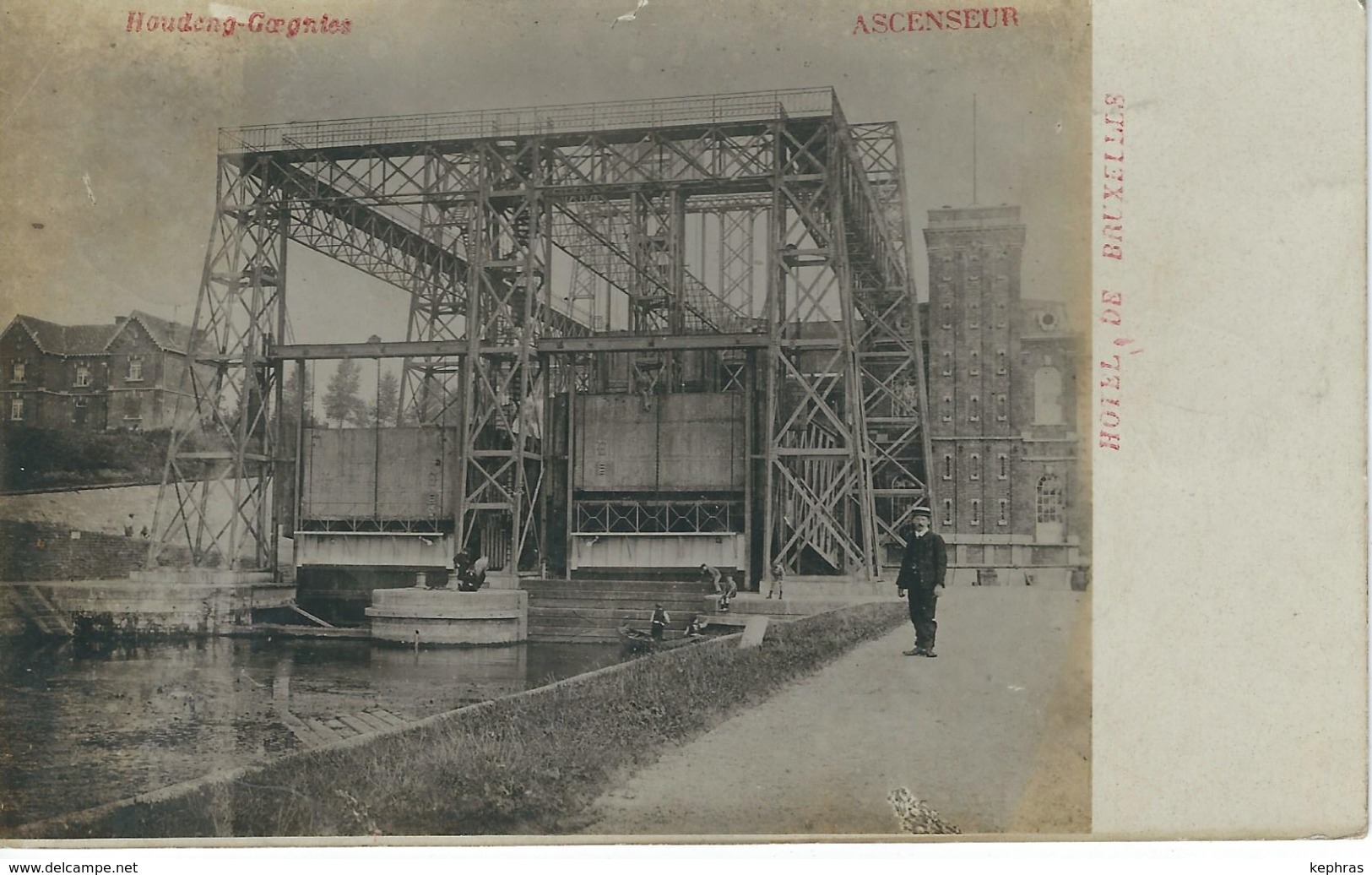 HOUDENG-GOEGNIES : Ascenceur - RARE VARIANTE - Cachet De La Poste 1908 - La Louvière