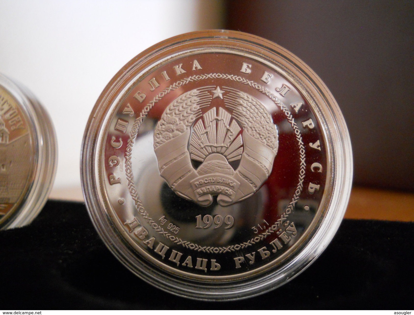 BELARUS 20 ROUBLES 1999 SILVER PROOF "2000 Years Of Christianity" Free Shipping Via Registered Air Mail - Belarus