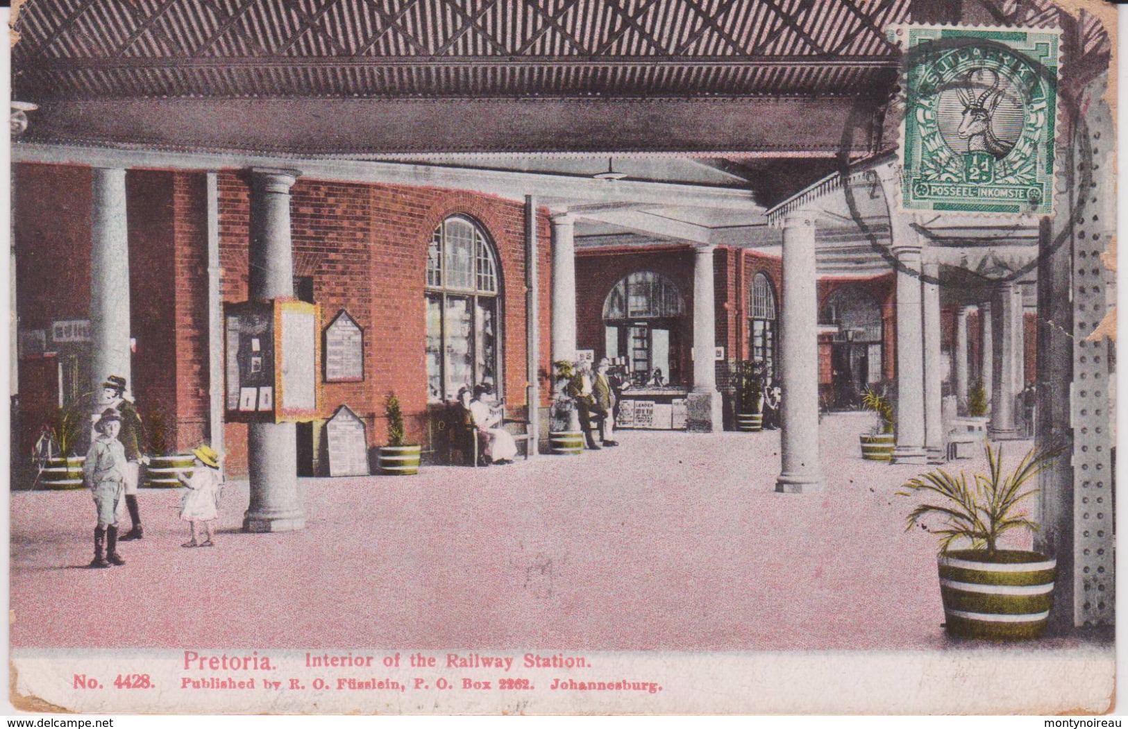 LB 3 : Afrique Du Sud : PRETORIA : Interior  Of The  Railway Station , Gare  ( Cachet) - Südafrika