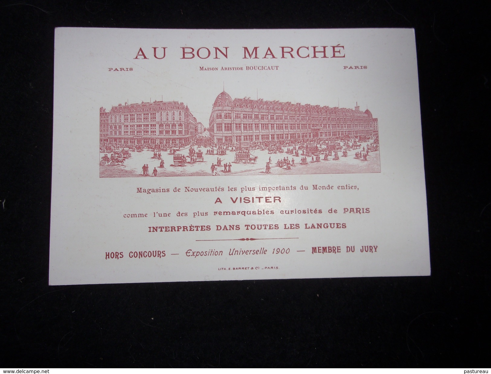 Au Bon Marché .Chromo 11,5 X 16. Une  Bergère.Voir 2 Scans. - Au Bon Marché