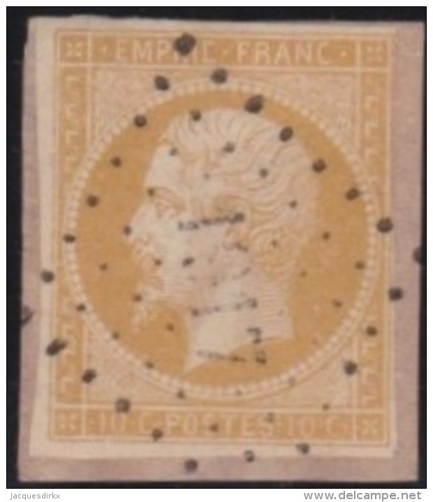 France    .    Yvert    .    13  B    ( II )     .       O        .             Oblitéré - 1853-1860 Napoléon III