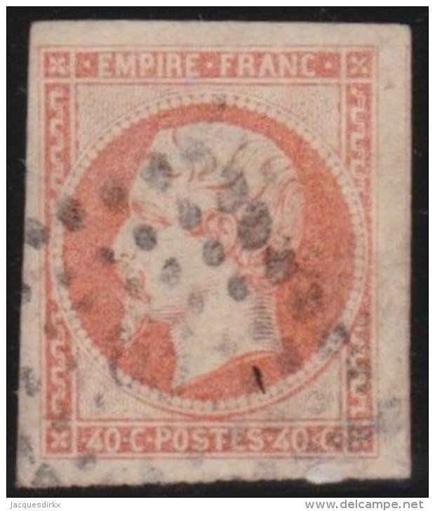 France    .    Yvert    .    16       .       O        .             Oblitéré - 1853-1860 Napoleon III