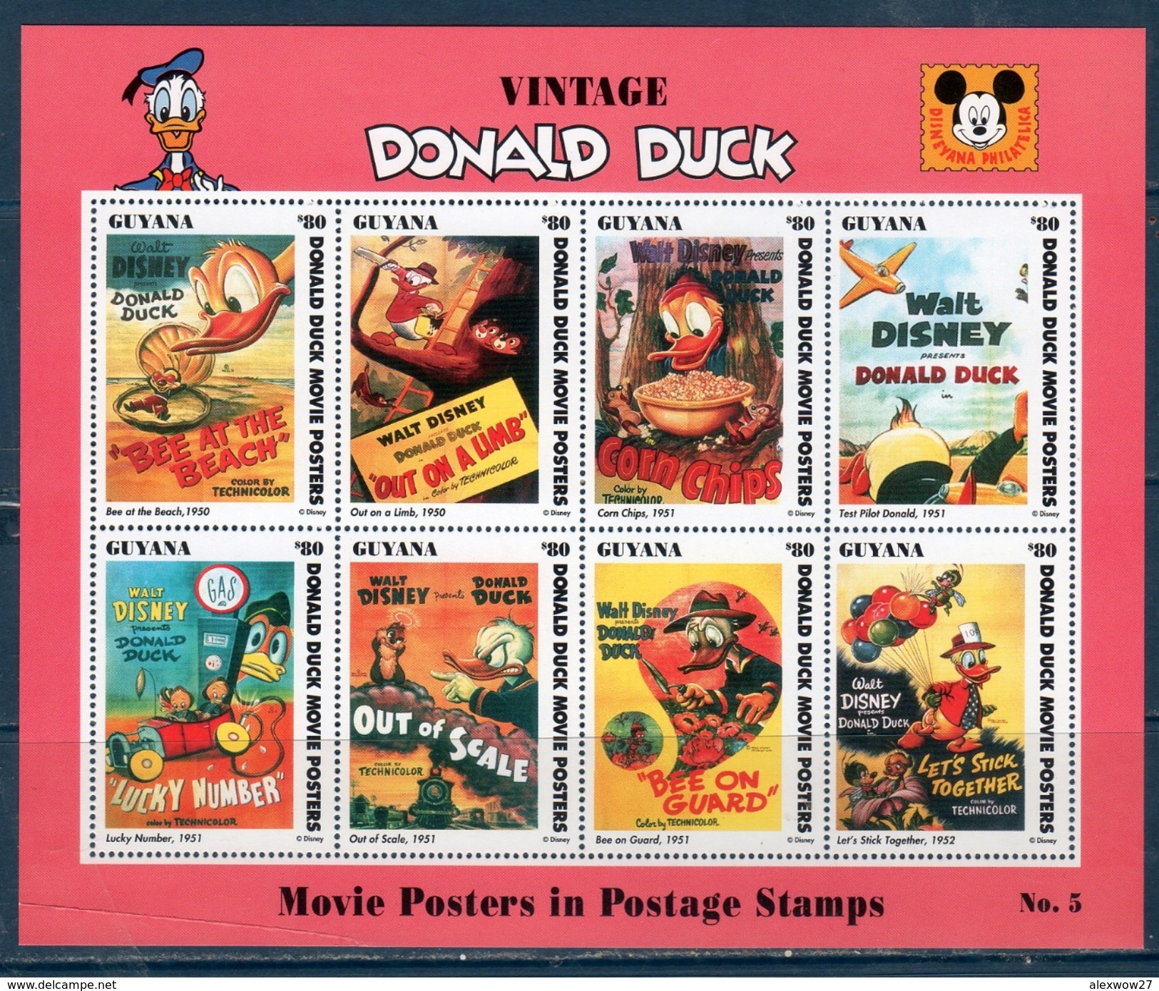 Guyana 1994 "Donald Duck"  (YVERT 3243/50 + 3267/74 ) **MNH /  VF - Disney