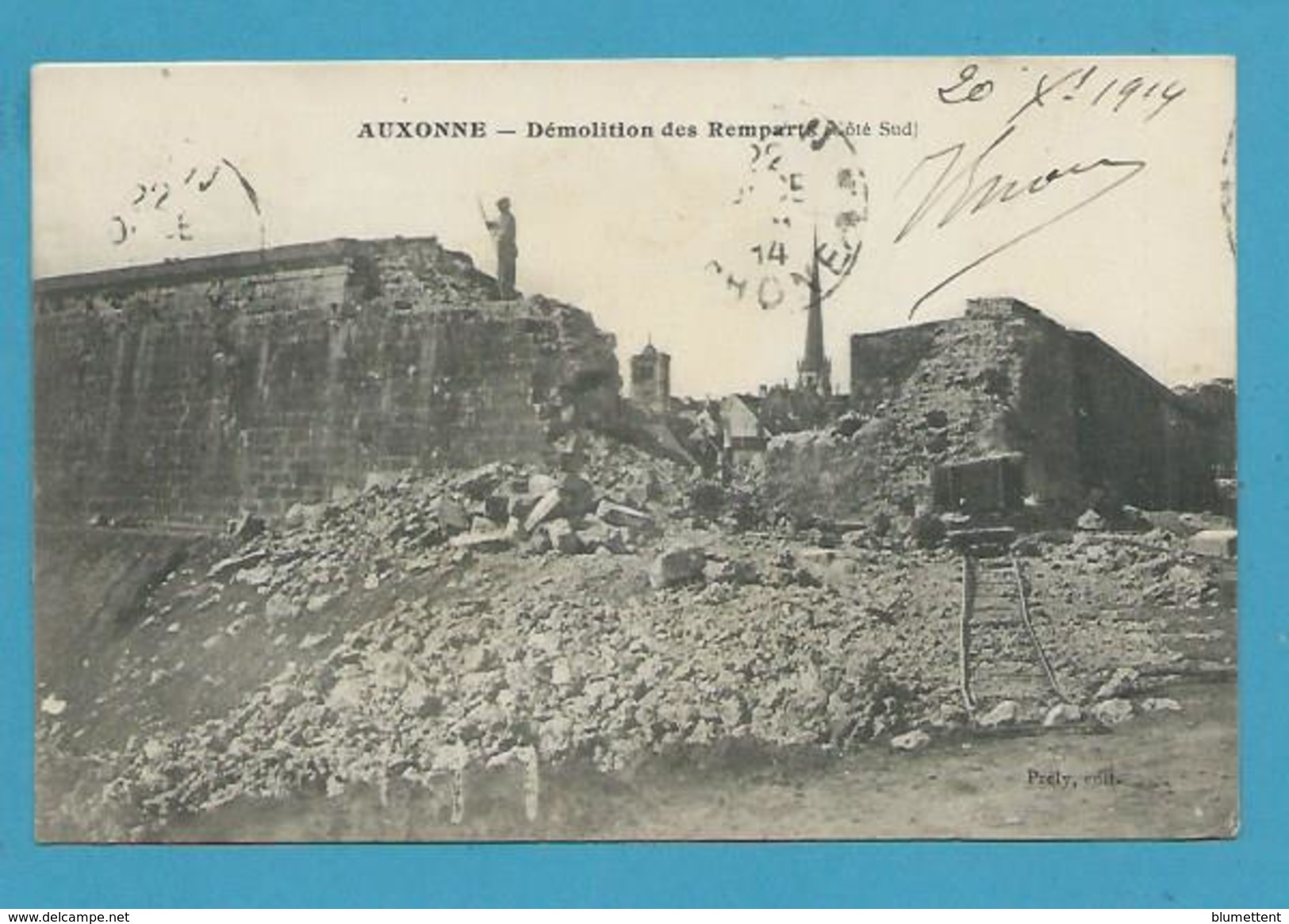 CPA Démolition Des Remparts AUXONNE 21 - Auxonne