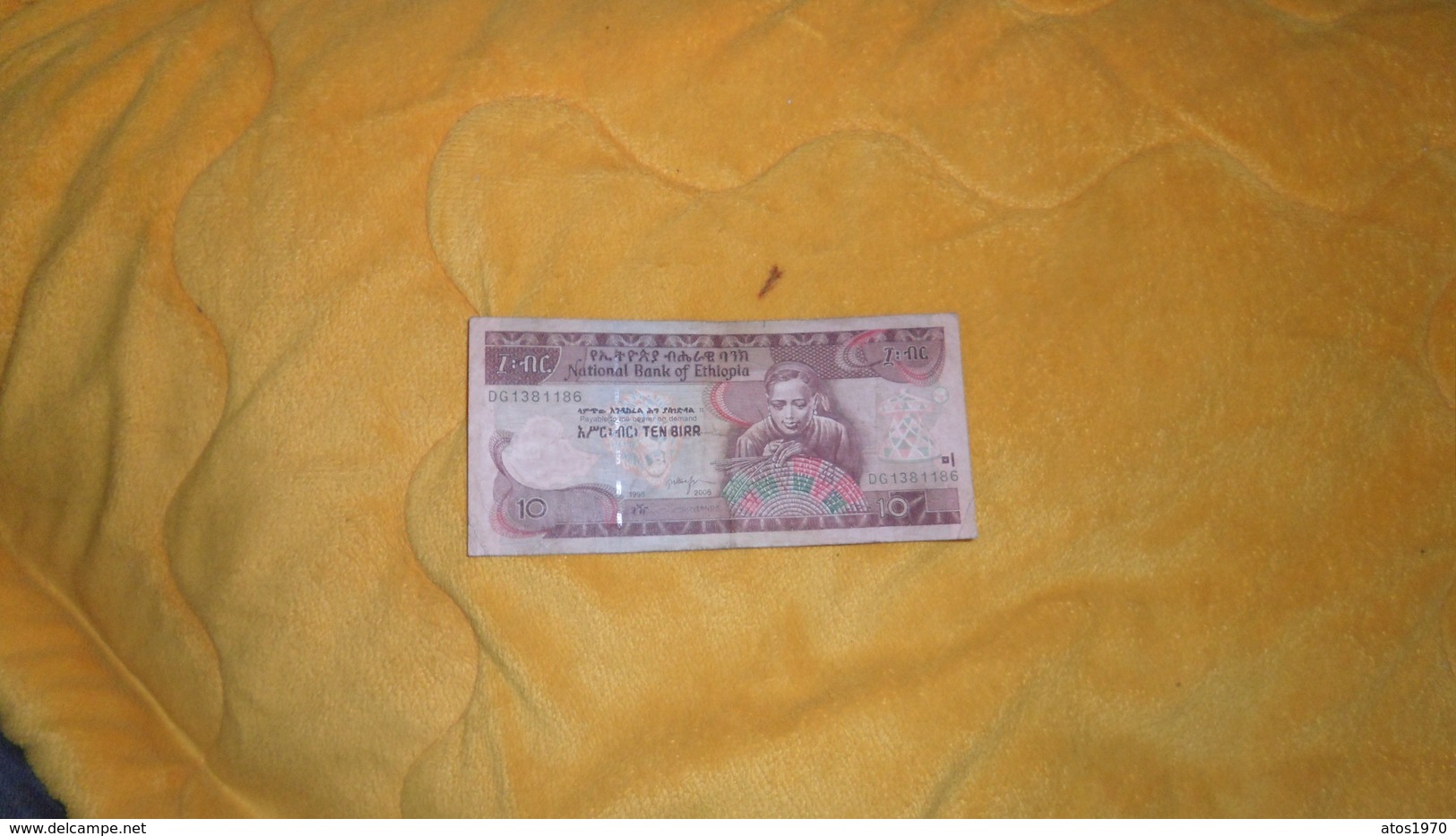 BILLET CIRCULE DE 10 BIRR. / NATIONAL BANK OF ETHIOPIA 2006. N°DG 1381186. - Ethiopie