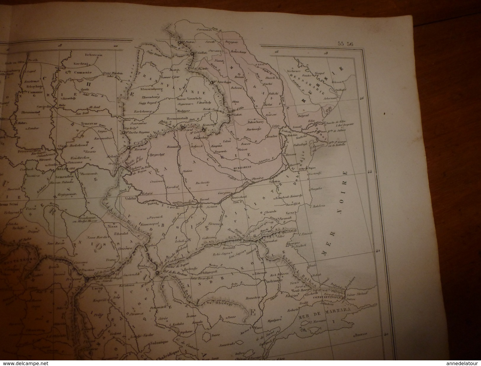 1861 Carte Géographique Physique Et Politique De L' ITALIE, La TURQUIE Et La GRECE ;par Drioux Et Leroy; Grav  Jenotte - Landkarten