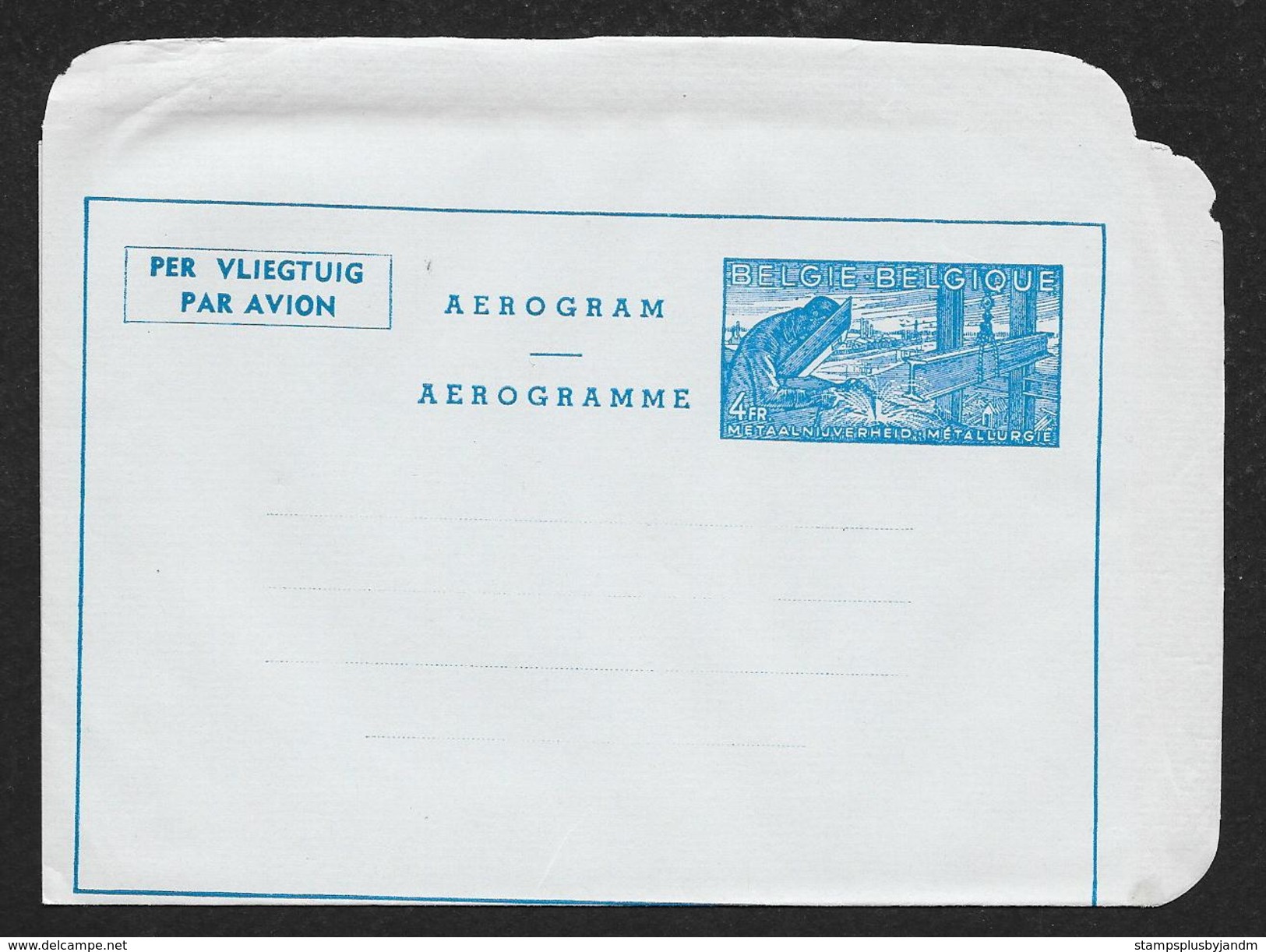 BELGIUM Aerogramme 4F Metallurgy Unused C1950/60s STK#X21096 - Aerograms