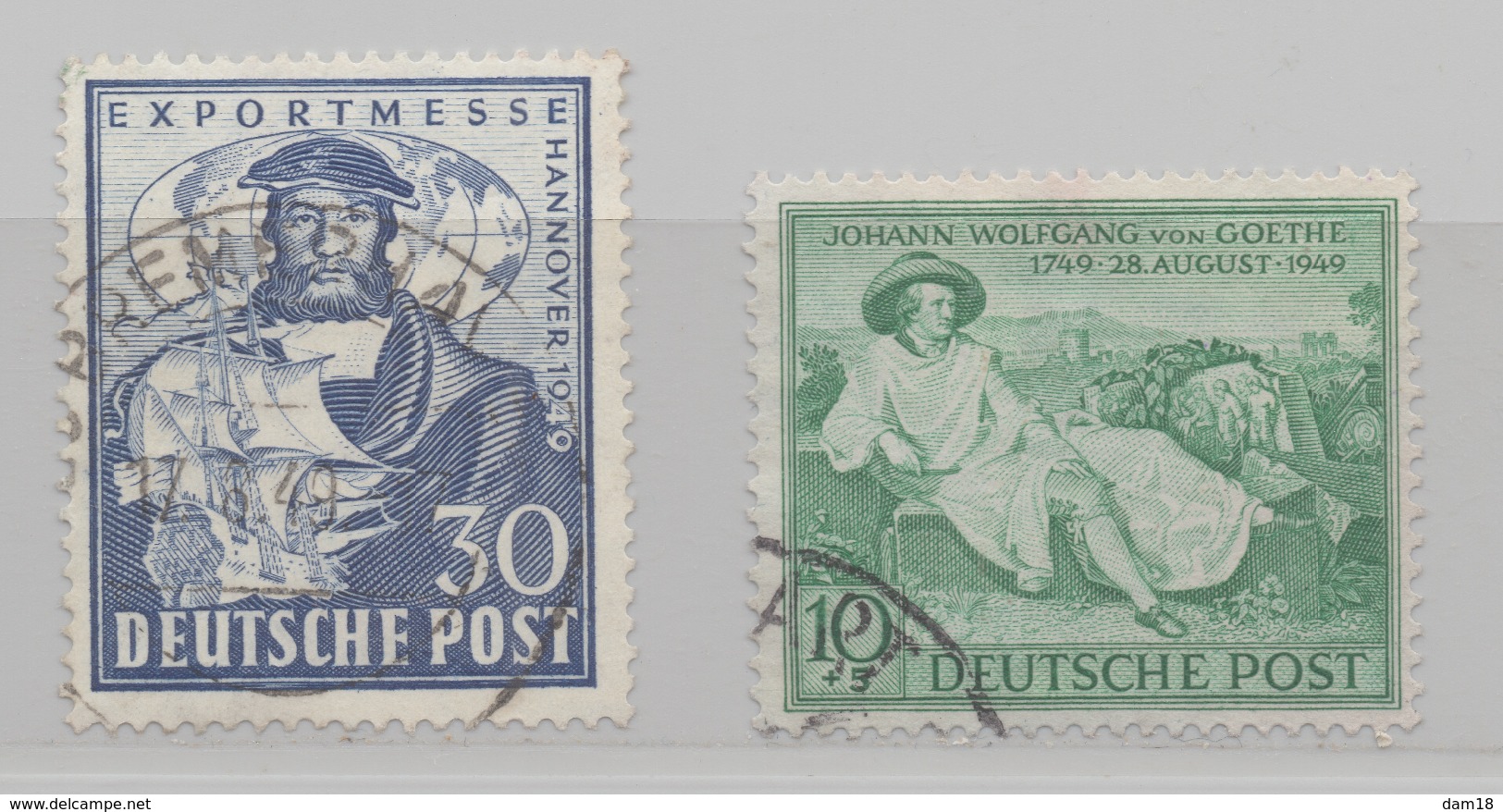 ALLEMAGNE OCCUPATION  N° 73 ET 79 (YT) 2 BONS TIMBRES OBLITERES VALEUR 8,50 EUROS - Sonstige & Ohne Zuordnung