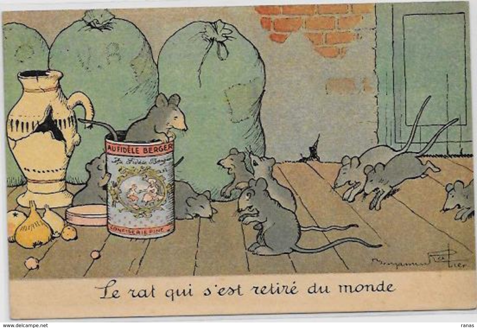 CPA Benjamin RABIER Publicité Publicitaire  Chocolat LOMBART Souris Mouse Non Circulé - Rabier, B.
