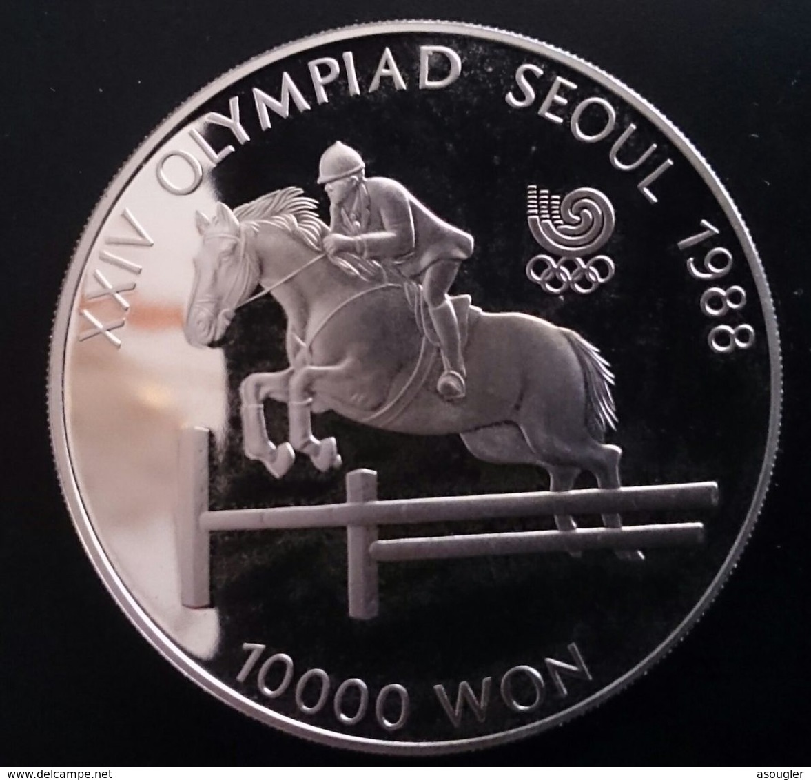 SOUTH KOREA 10000 WON 1988 SILVER PROOF "OLYMPIC GAMES 1988" Free Shipping Via Registered Air Mail - Corée Du Sud