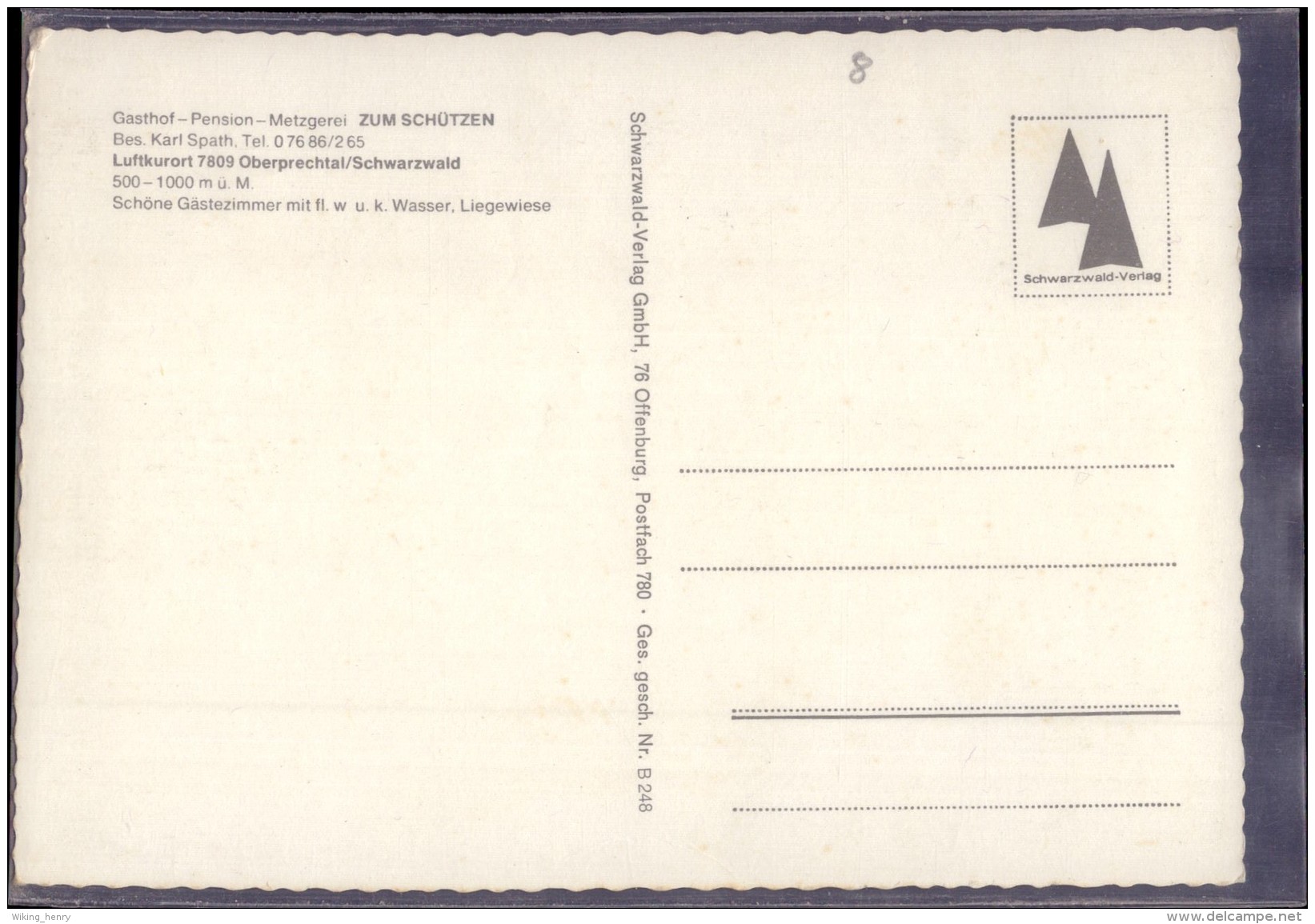 Elzach Oberprechtal - Ortsansicht 2   Gasthof Pension Metzgerei Zum Schützen - Elzach