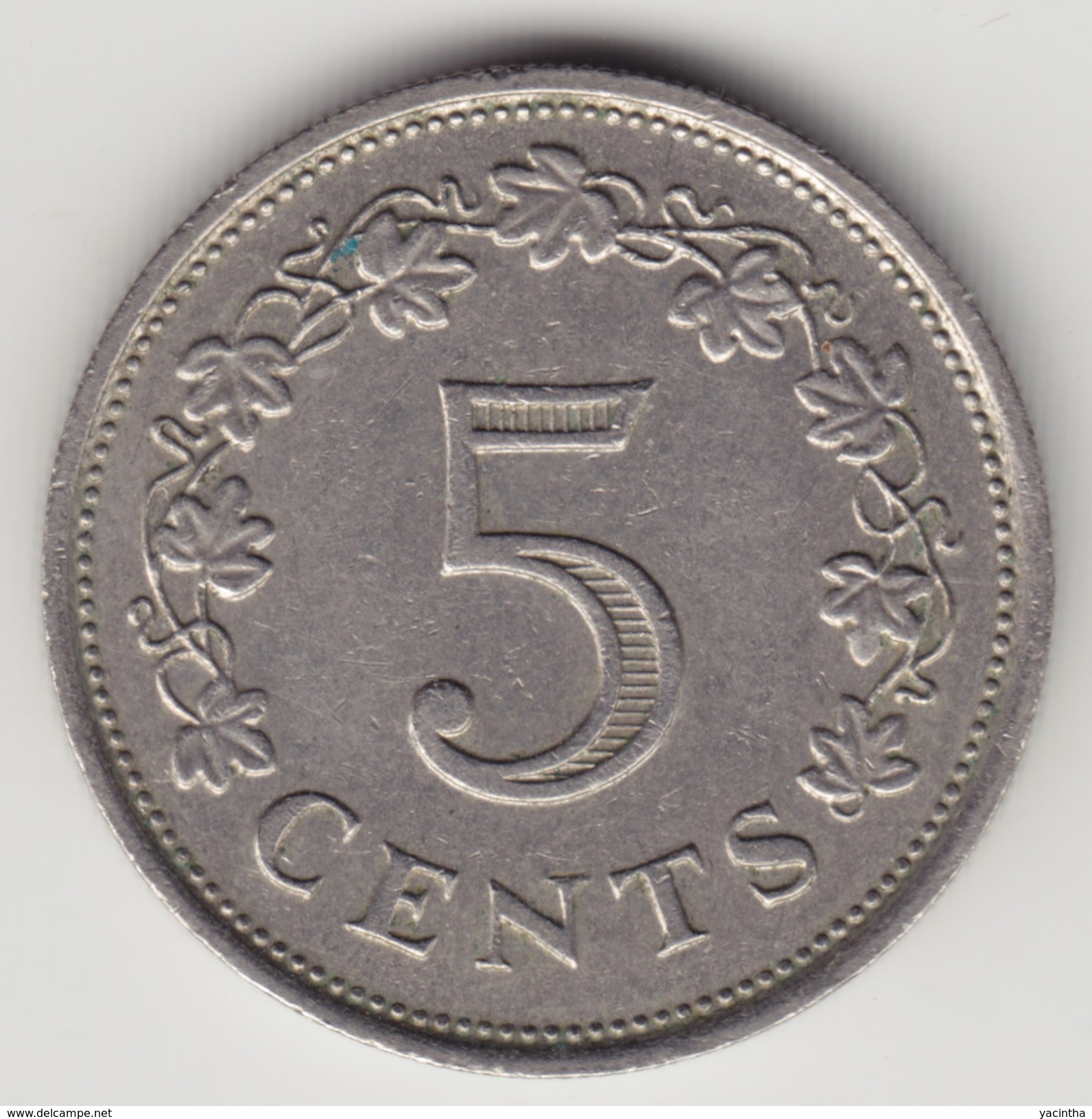 @Y@      Malta 5 Cents   1976   (4619) - Malta