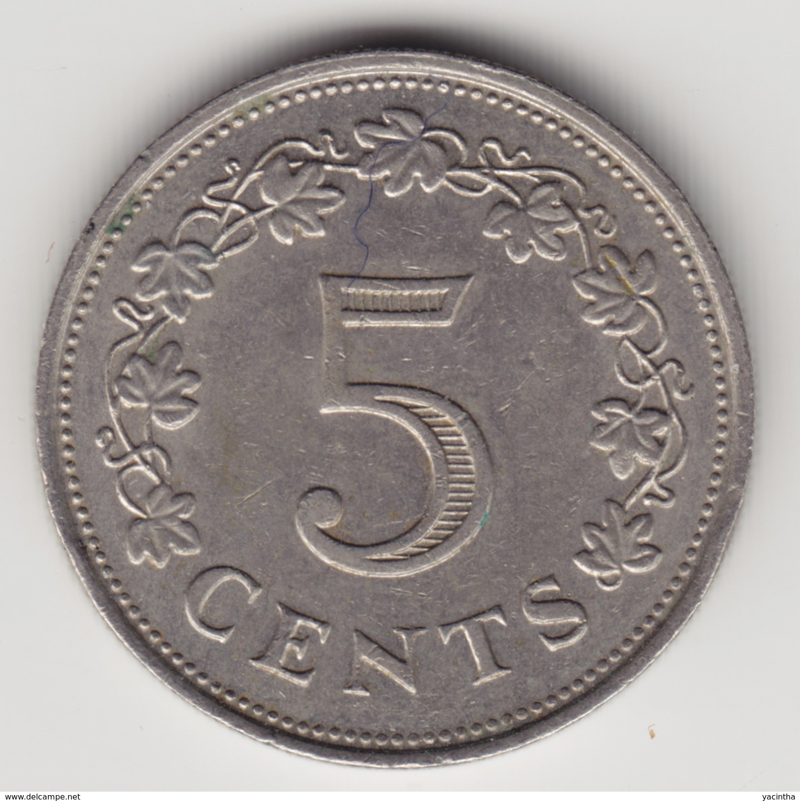 @Y@      Malta 5 Cents   1976   (4620) - Malta