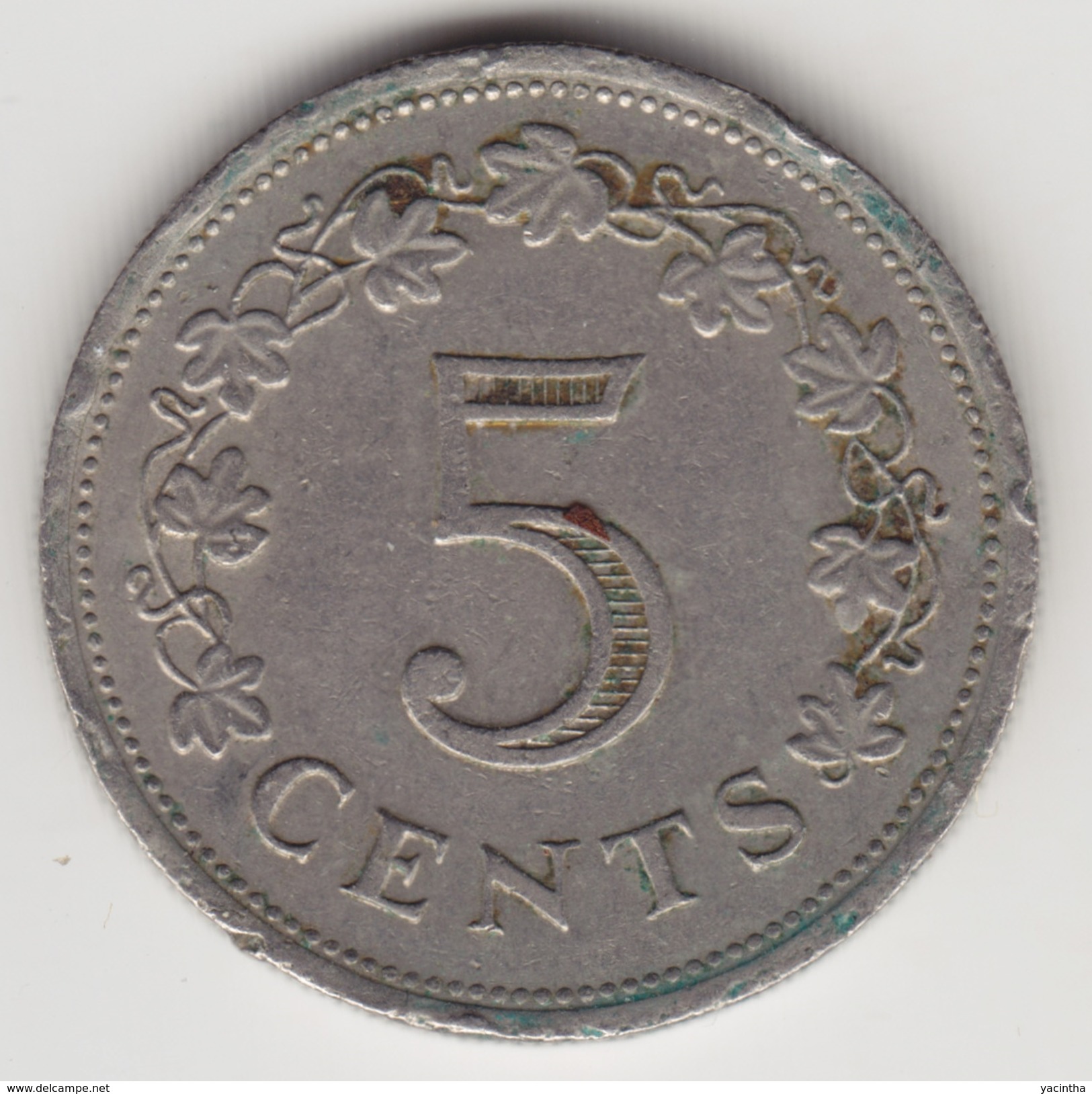 @Y@      Malta 5 Cents   1976   (4621) - Malta