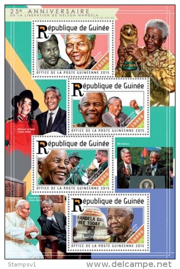 Guinea. 2015 Nelson Mandela. (225b) - Premio Nobel