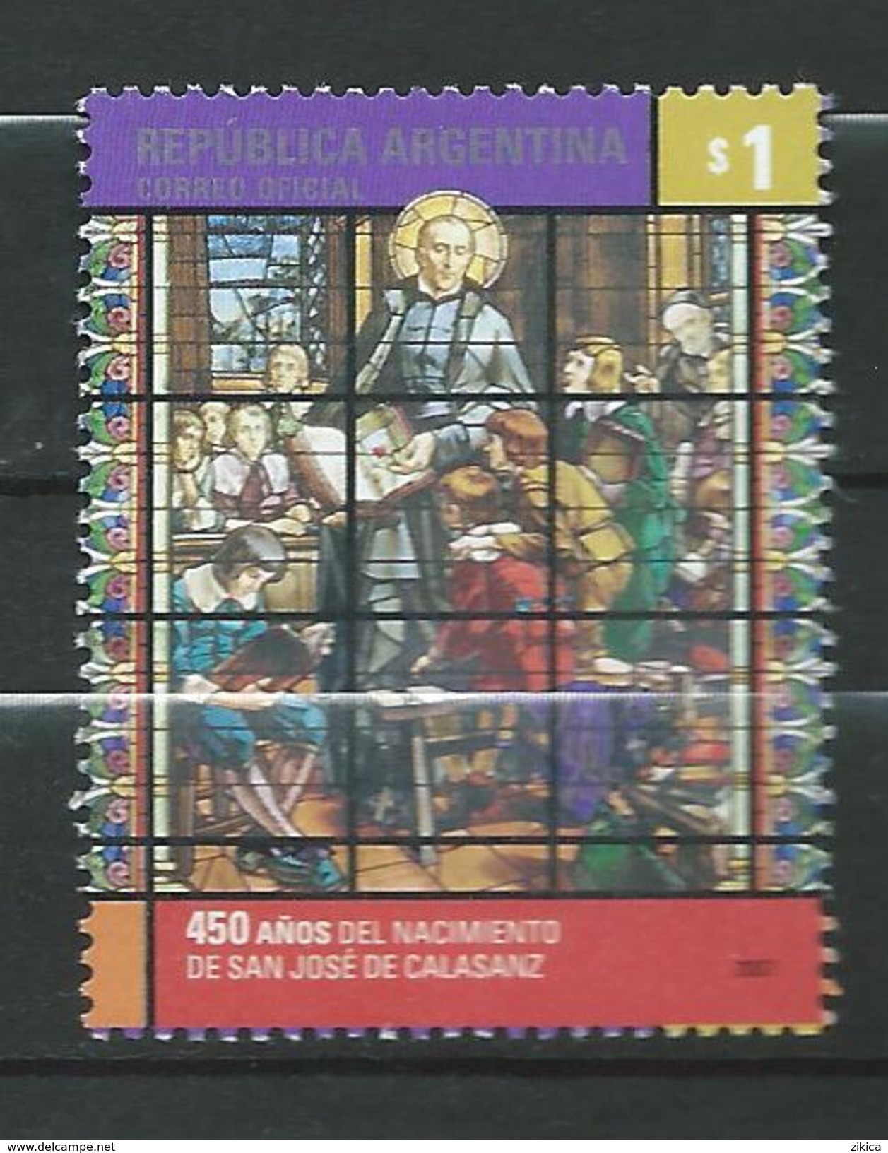 Argentina 2007 The 450th Anniversary Of The Birth Of Jose De Calasanz.religy.Catholicism.MNH - Neufs