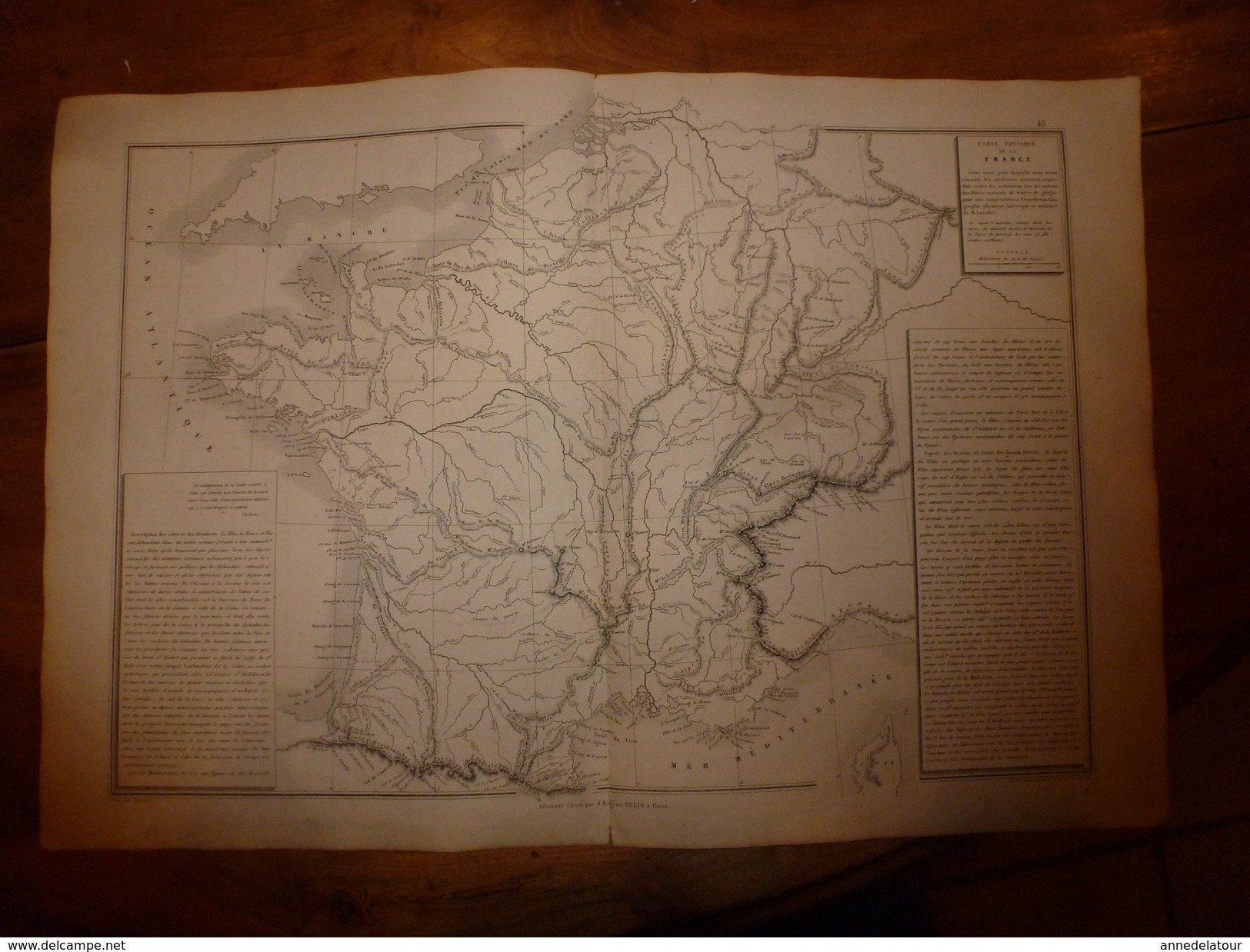 1861 Carte Géographique Physique De La FRANCE (empruntée à Lavallée ,géographe Militaire) ;par Drioux Et Leroy - Geographical Maps