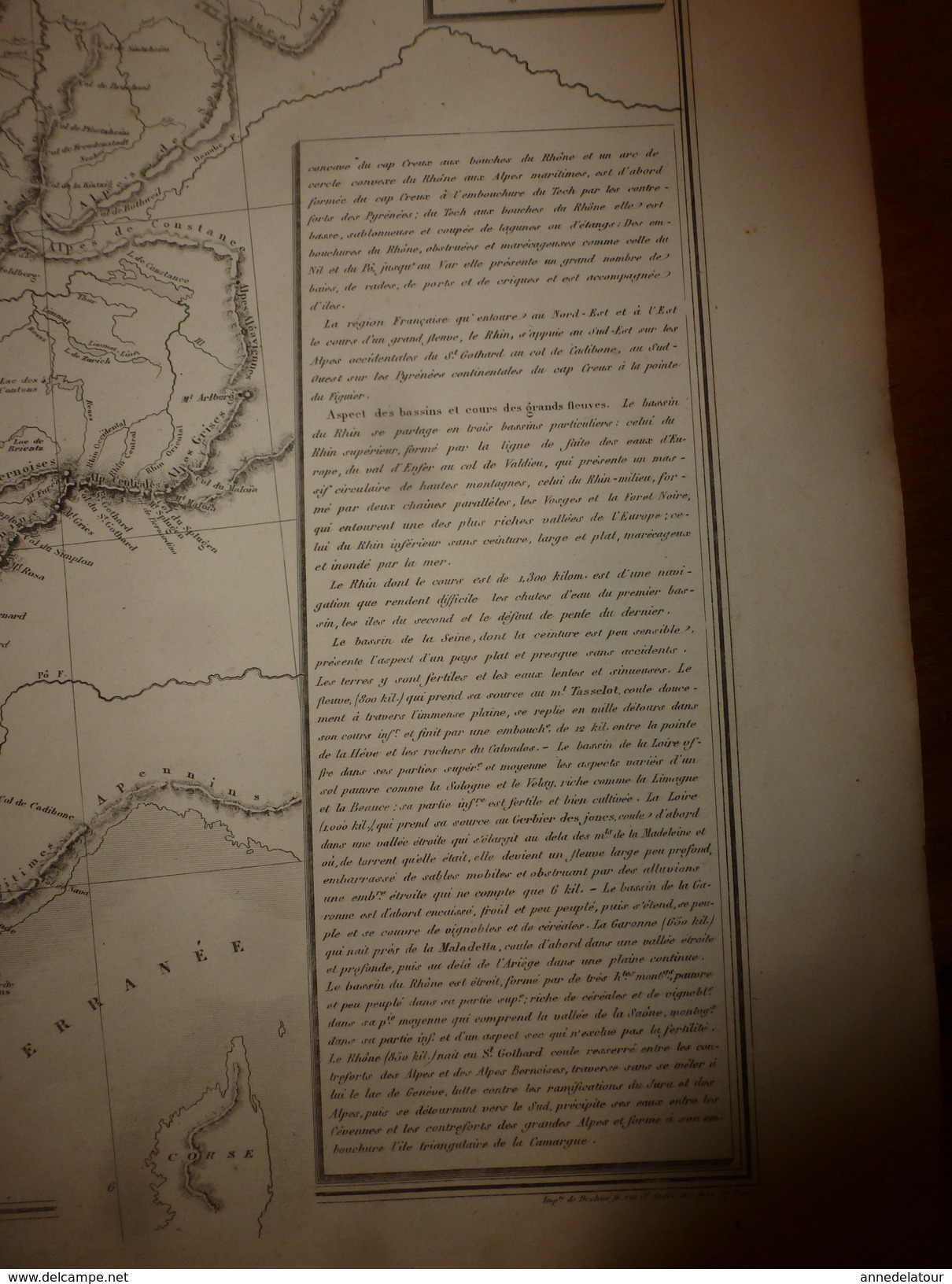 1861 Carte Géographique Physique De La FRANCE (empruntée à Lavallée ,géographe Militaire) ;par Drioux Et Leroy - Geographical Maps