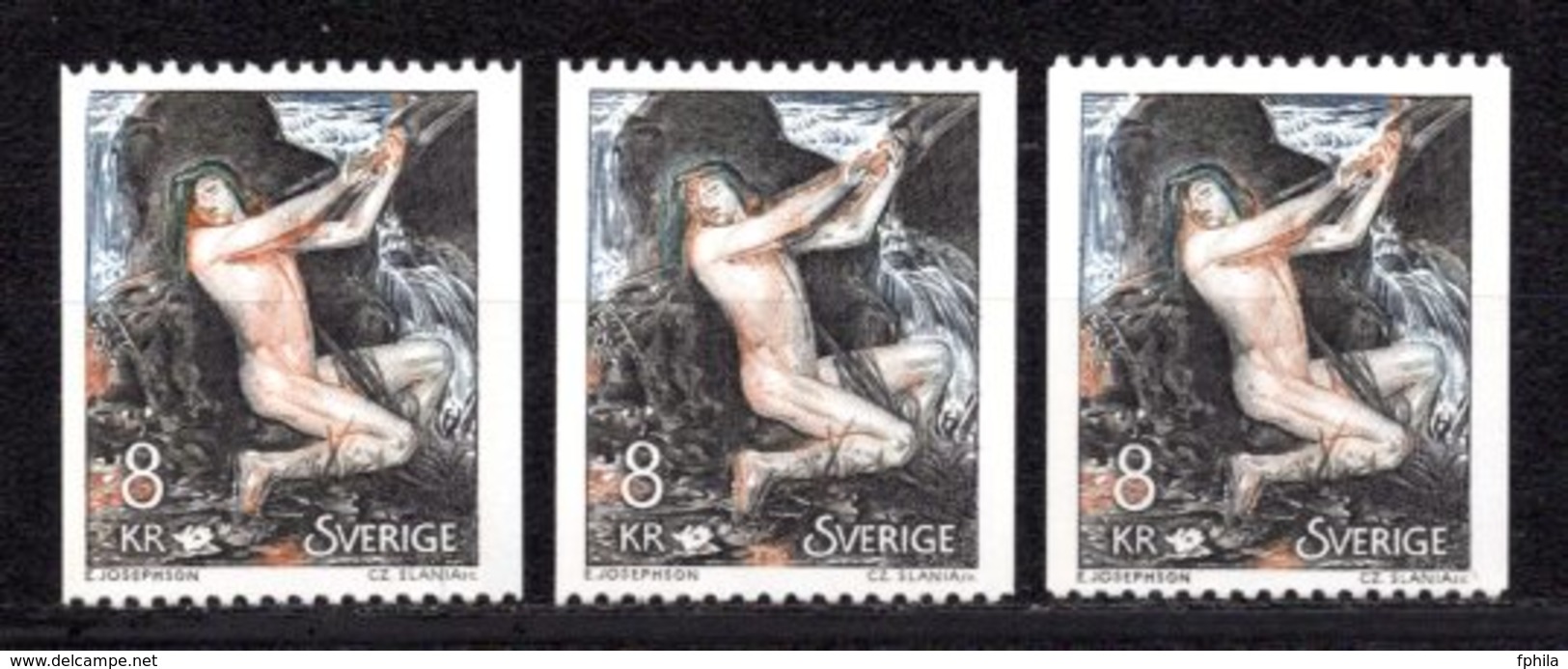 1980 SWEDEN ERNST JOSEPHSON PAINTING 3x Sets MICHEL: 1128 MNH ** - Ungebraucht