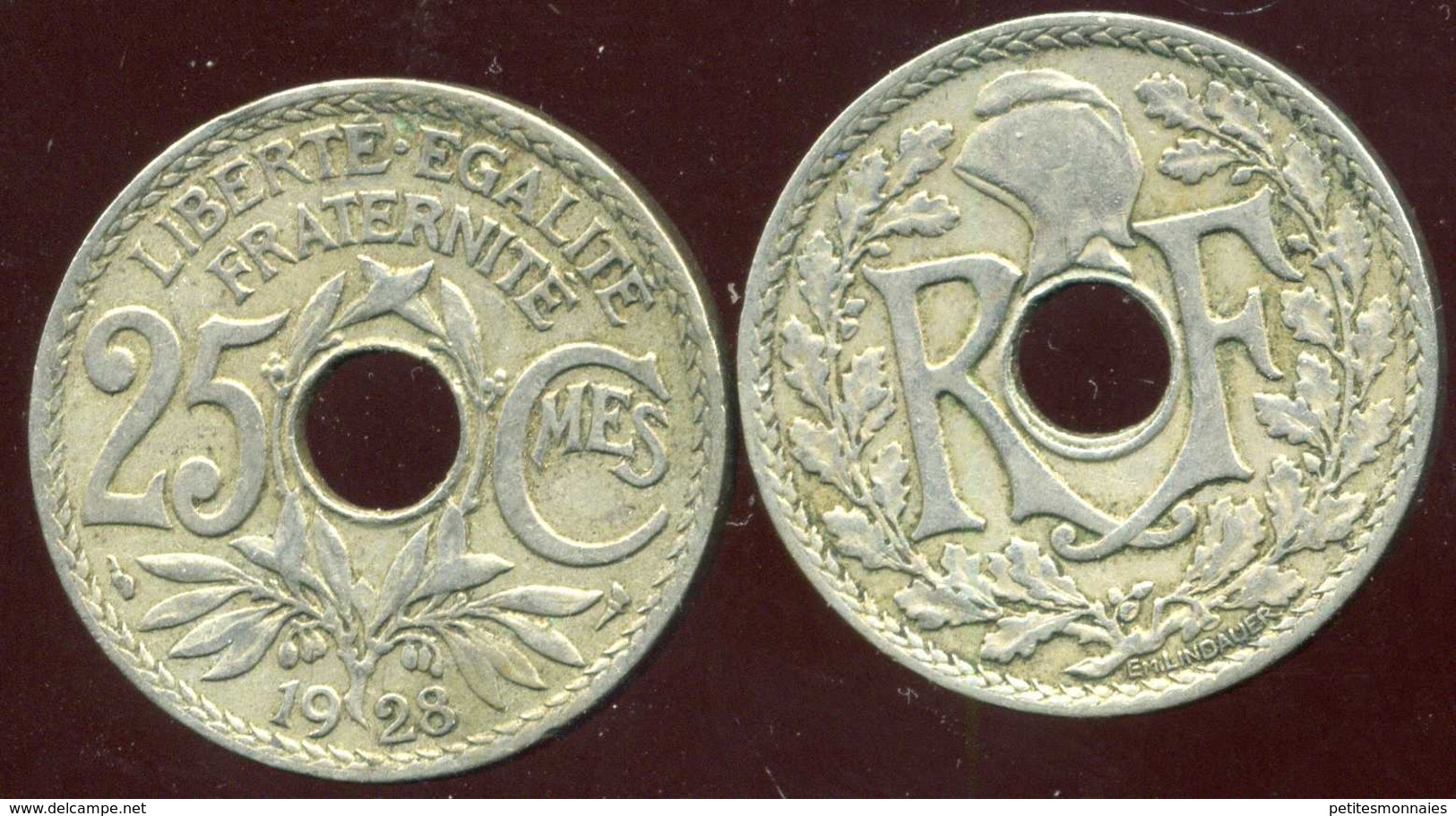 FRANCE 25 Centimes LINDAUER 1928 - Autres & Non Classés