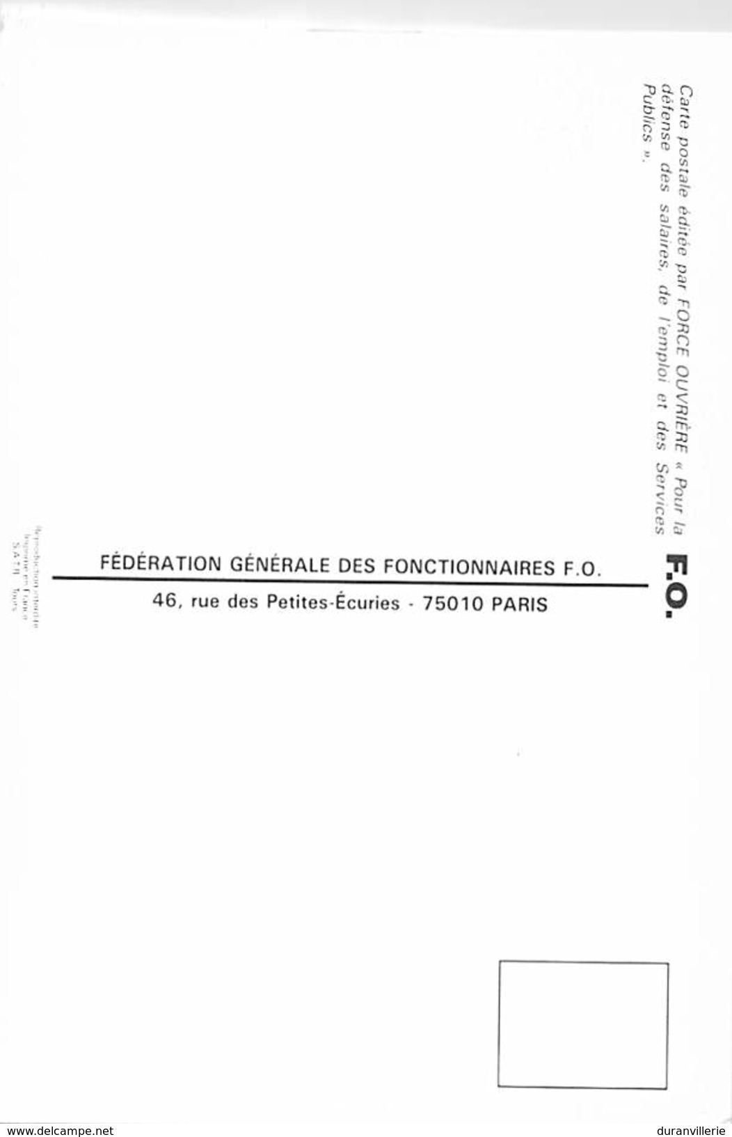 Cp La Roue De L´infortune, Supressions D´emplois. F.O. Michel ROCARD - Sindacati