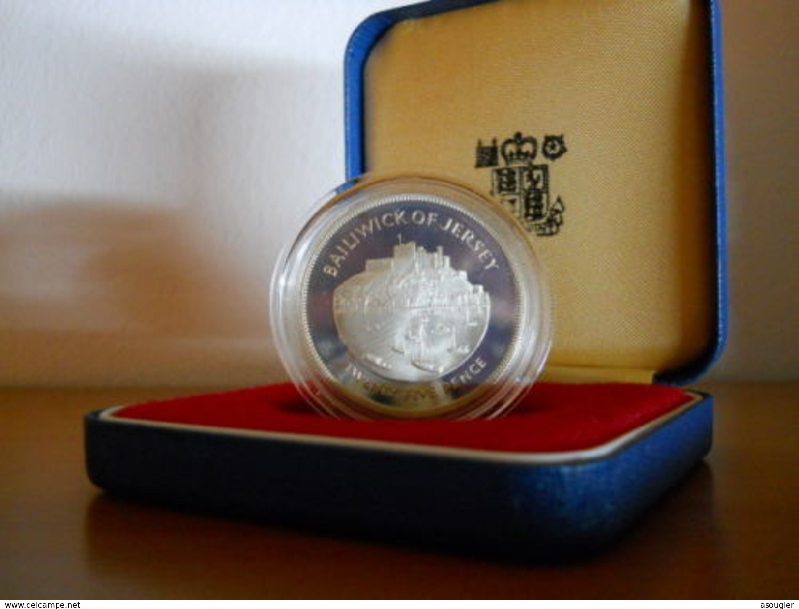 GUERNSEY 25 PENCE 1977 SILVER PROOF "1952-1977 SECOND QUEEN" - Guernsey