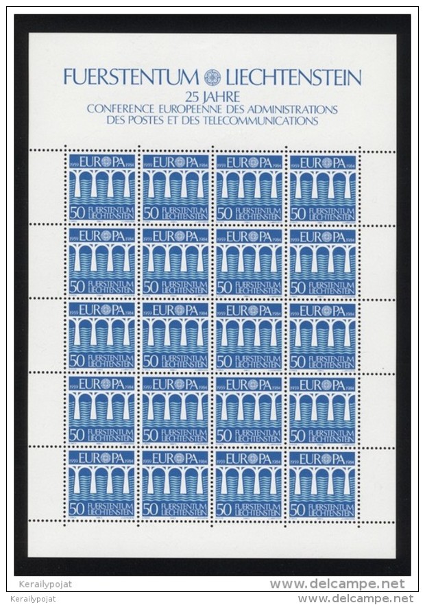 Liechtenstein - 1984 Europa 50r Sheet MNH__(THB-5171) - Blocks & Kleinbögen