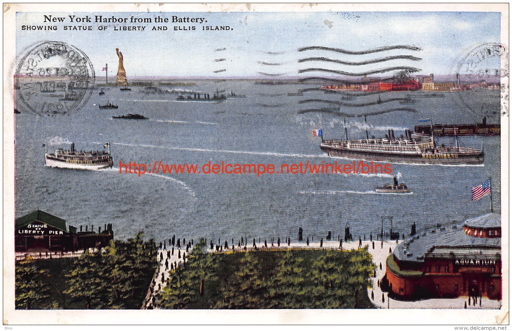 1921 New York Harbor From The Battery - Autres & Non Classés