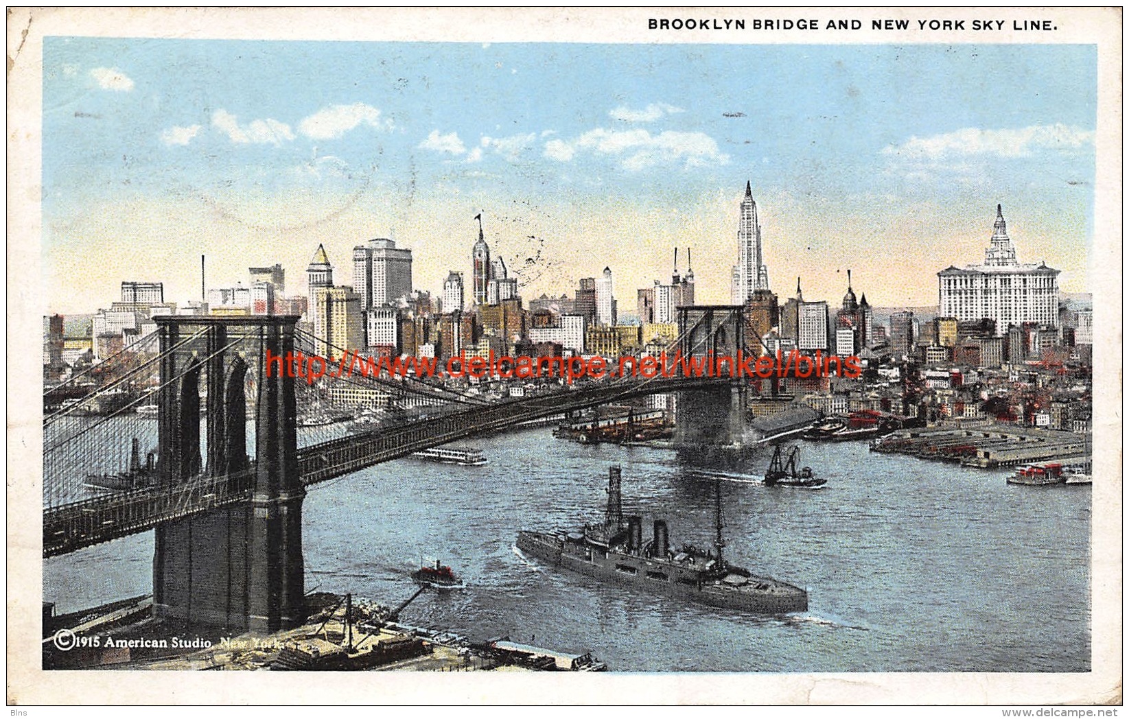 1920 Brooklyn Bridge And New York Sky Line - Autres & Non Classés