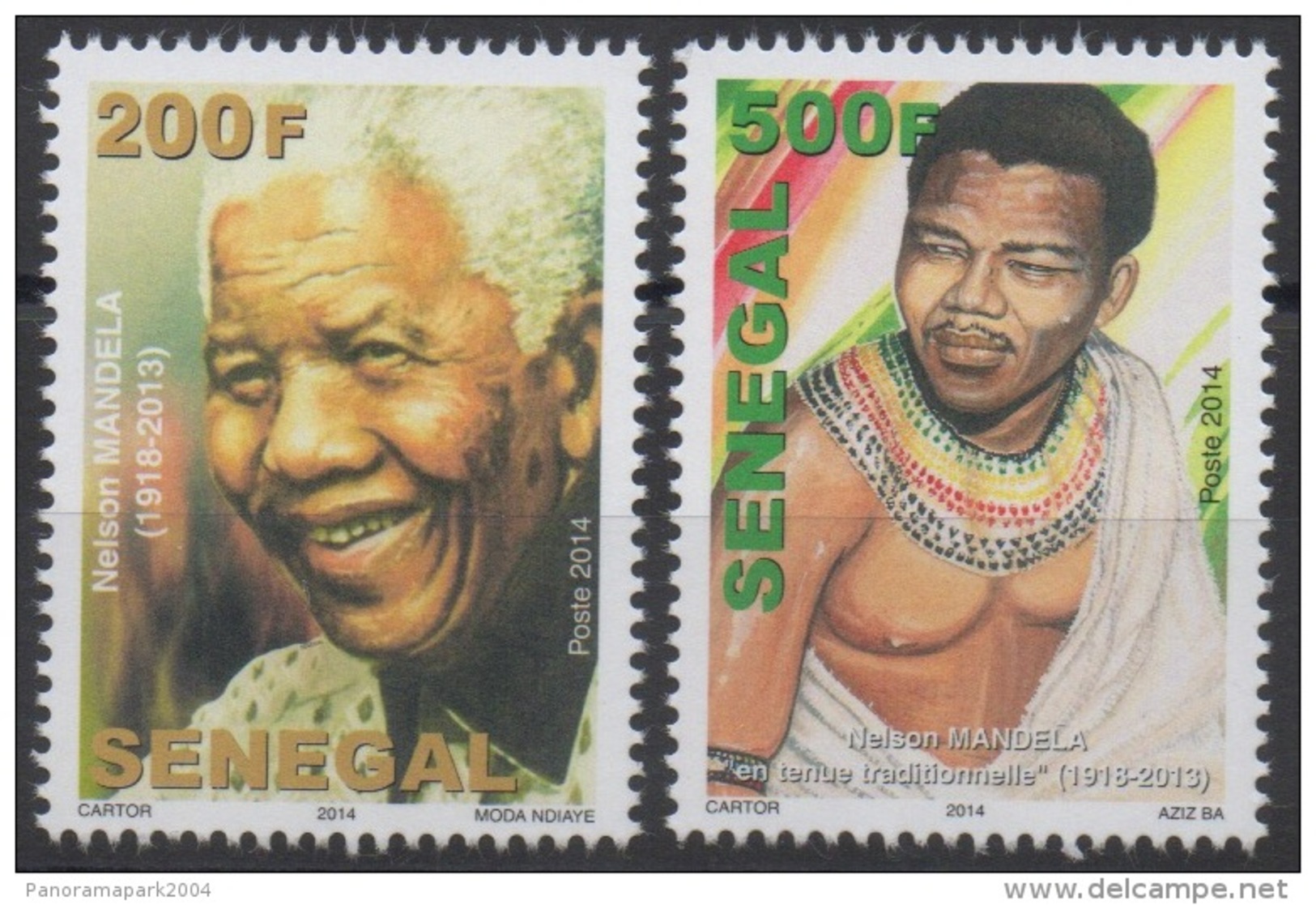 Sénégal 2014 / 2016 Mort De Nelson Mandela Death " Madiba " 1918-2013 Pair / Paire MNH ** - Nobelpreisträger