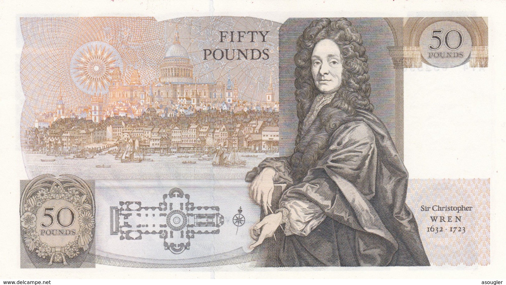 UK GREAT BRITAIN 50 POUNDS ND 1981-1988 P-381A EXF-AU - 50 Pounds