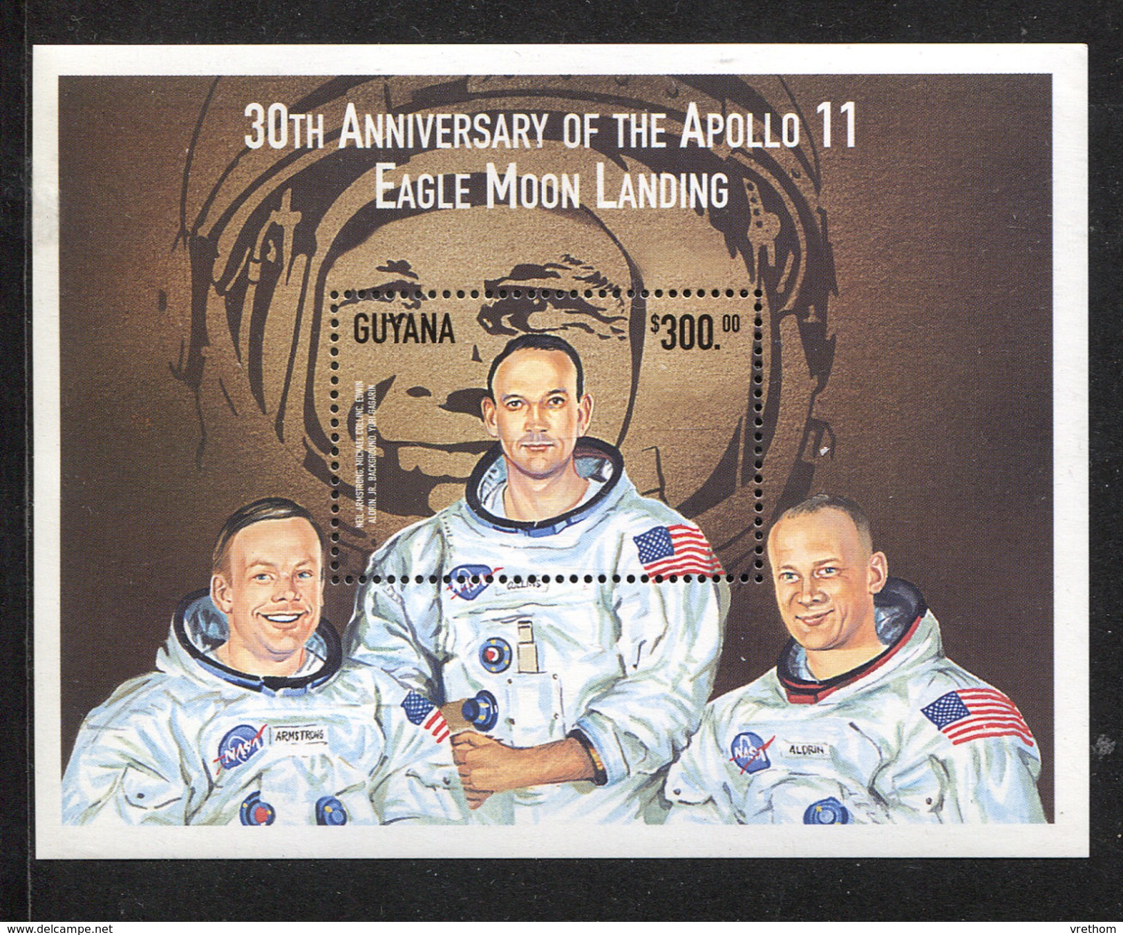 Guyana, 1999,  Space, Espace, Apollo 11 - North  America