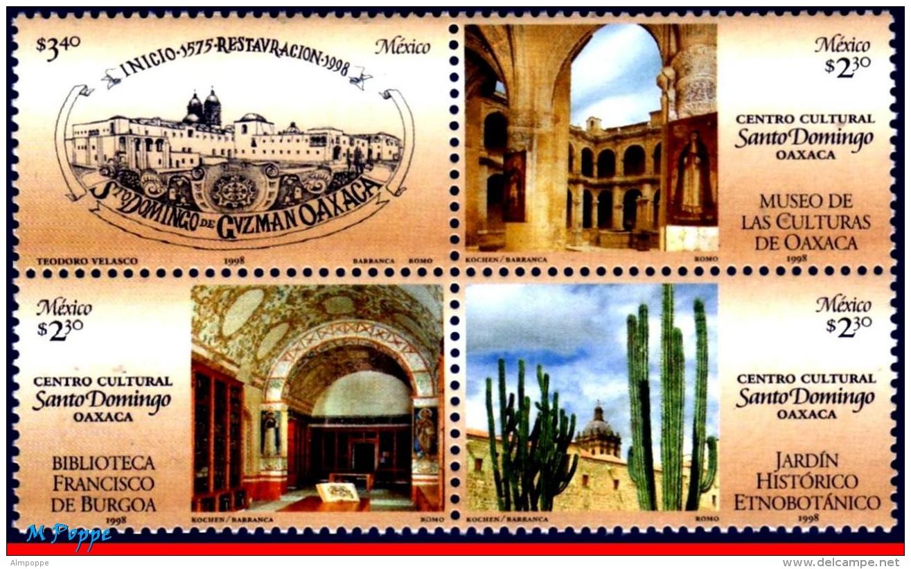 Ref. MX-2089 MEXICO 1998 MUSEUMS, S.DOMINGO CULTURAL, CENTER,ARCHITECTURE,MI# 2709-12, SET MNH 4V Sc# 2089 - Museen