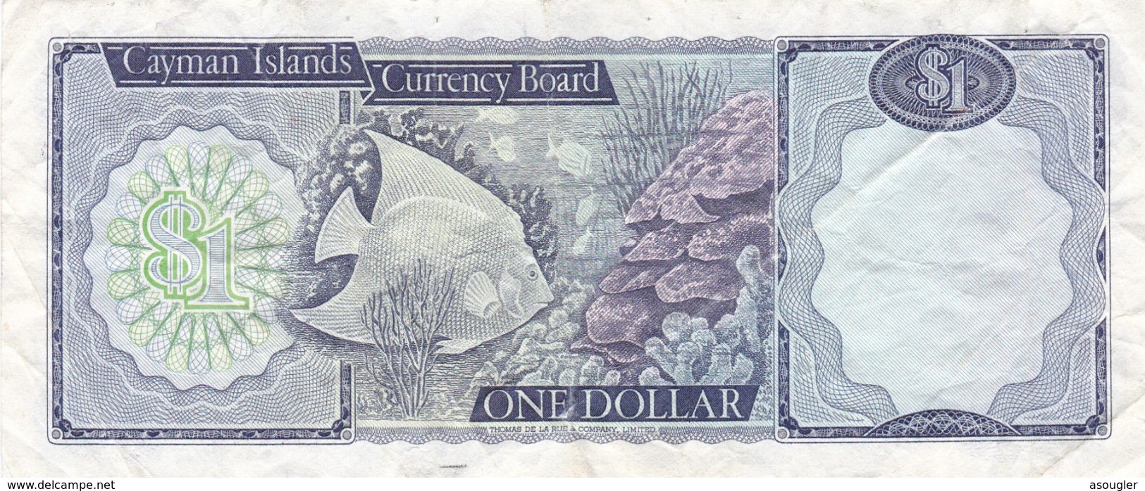 CAYMAN ISLAND 1 DOLLAR 1974 (1985) P-5f F-VF - Islas Caimán