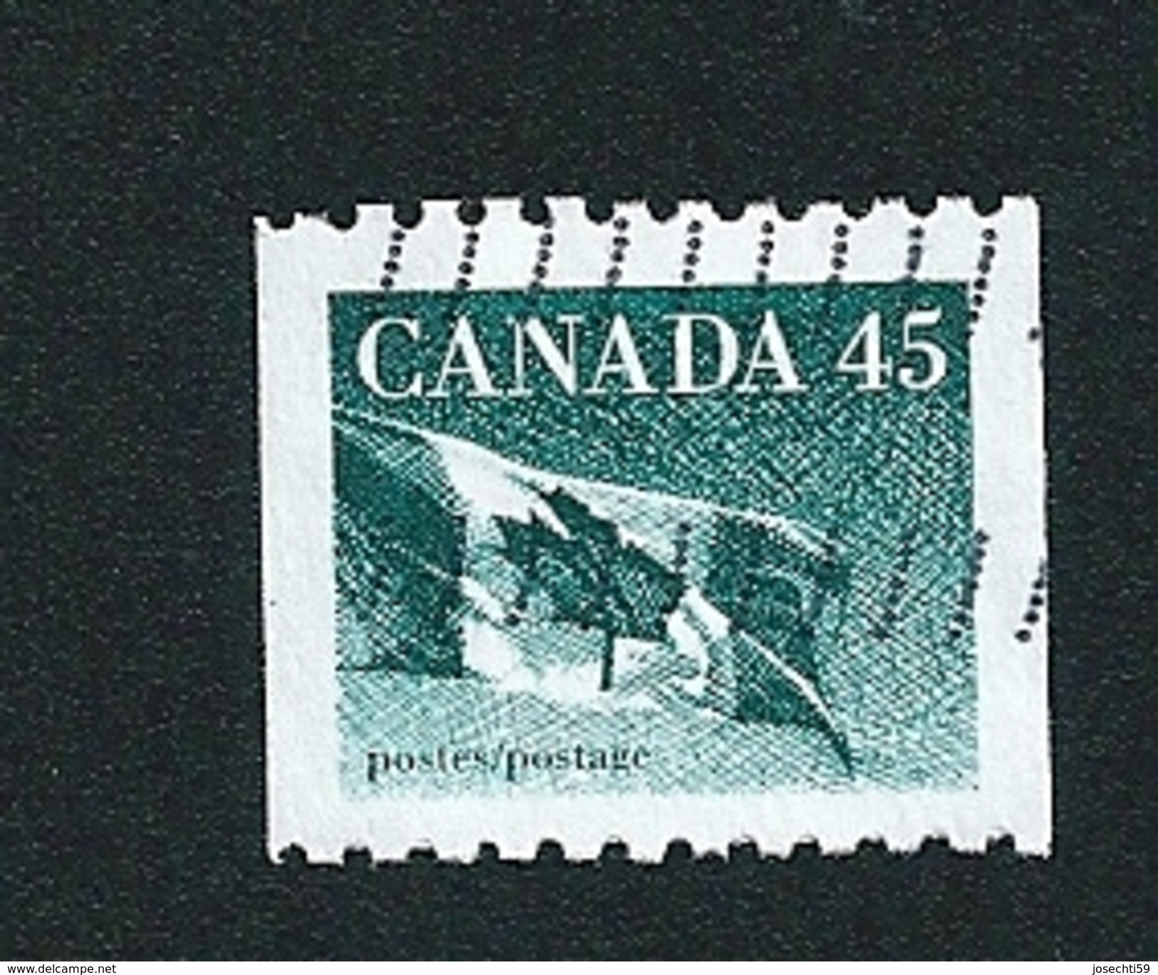 N° 1417 Drapeau Canadien  TIMBRE Stamp Canada (1995) Oblitéré - Used Stamps