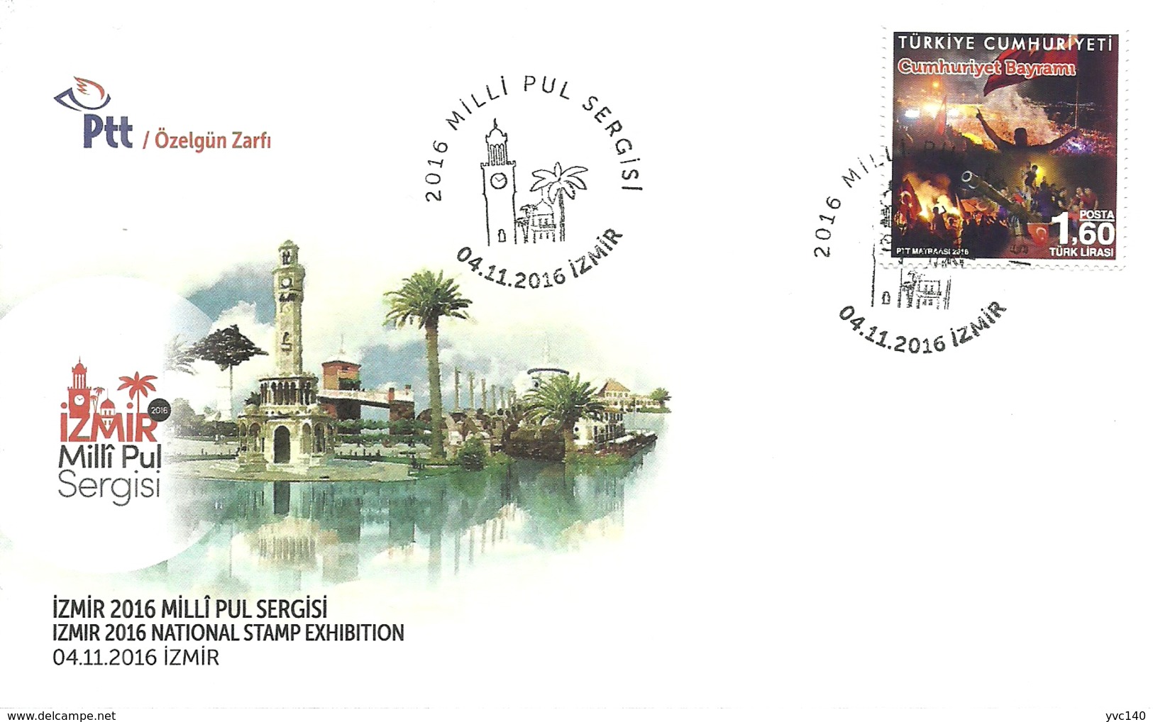 Turkey; 2016 "National Stamp Exhibition, Izmir" Special Portfolio - Ganzsachen